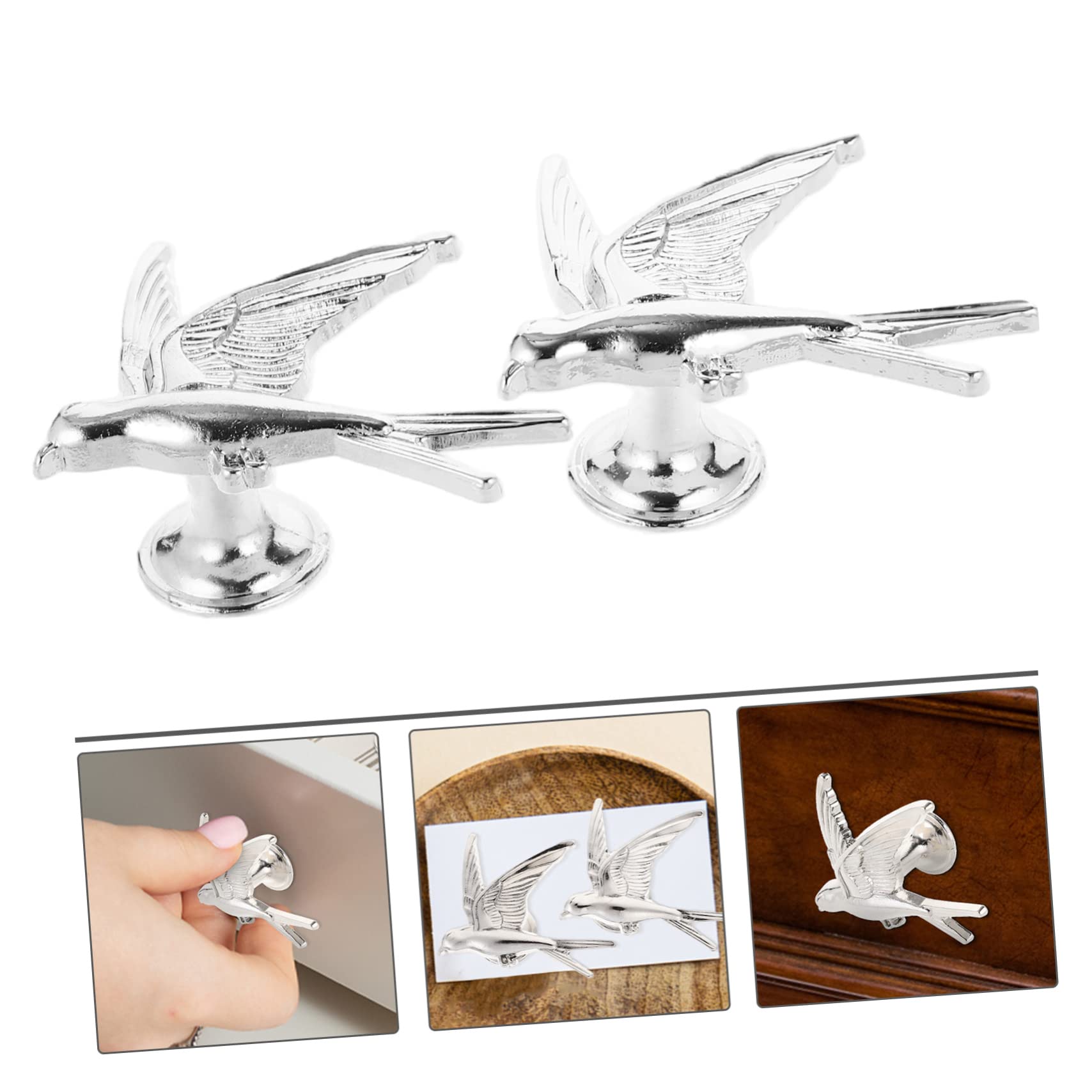 Uonlytech 4 Set Di Maniglie Per Cassetti in Metallo Maniglie Per Mobili Maniglie Decorative Per Uccelli Maniglie Per Porte Interne Facile Installazione 2 Pezzi*4
