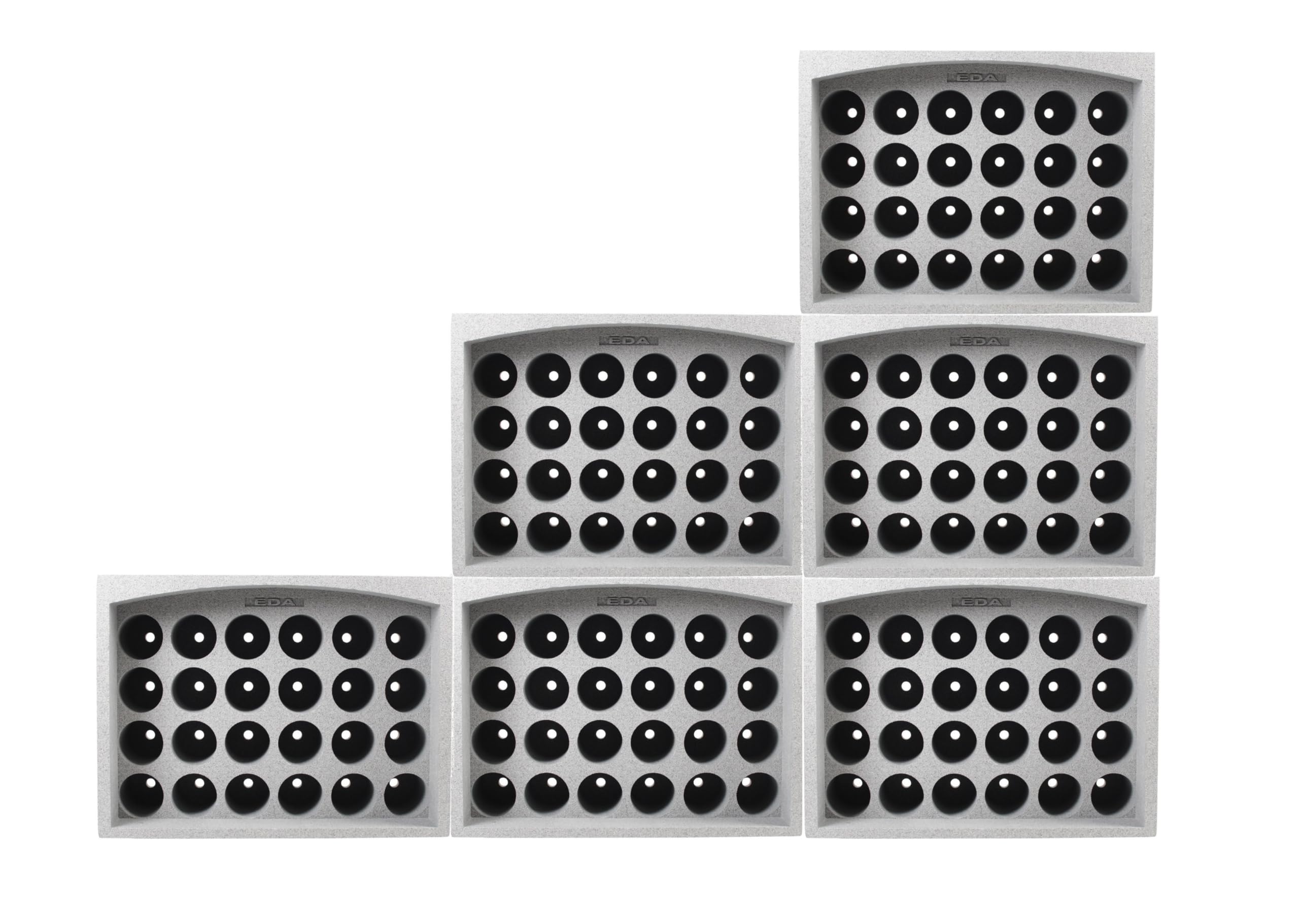 Deconation Lot De 6 Casiers Porte 24 Bouteilles Soit 144 Bouteilles - Polystyrène Expansé - Etagère à Bouteilles