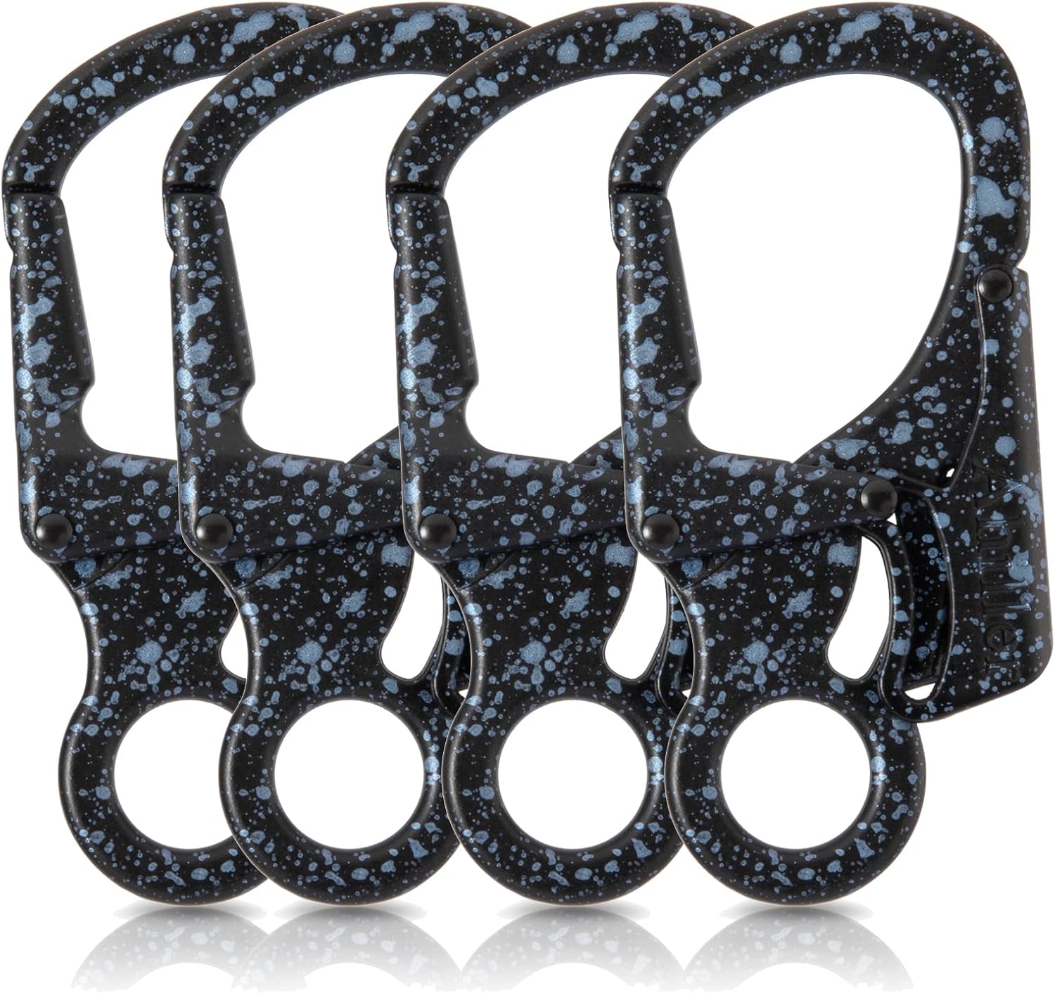 Ahiller Carabiner Clip, Double Anti-Misopening Locking Design, 3" Zinc Alloy Heavy Keychain for Outdoor Camping Hiking, Key Ring Clip