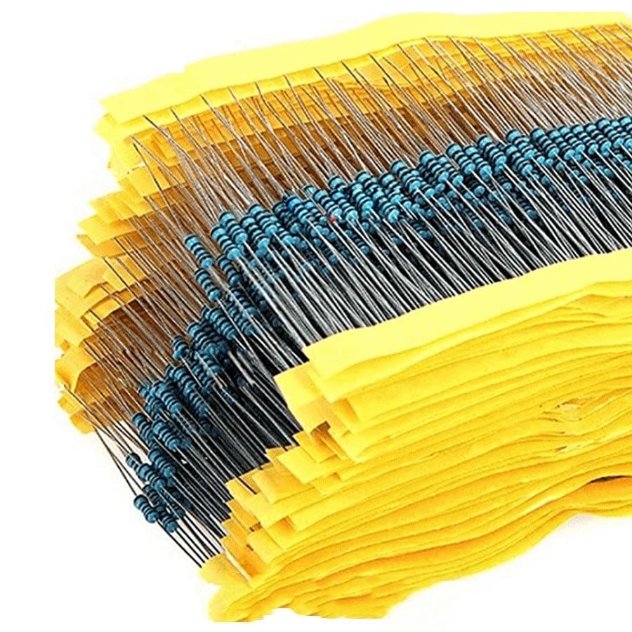 3120pcs 156 Valore 1/4 Watt Metal Resistor Resistor Kit Assortito, 1% di Campioni di resistori Pack 1 Ohm-10m Ohm Fai da Te Componenti elettronici Set.