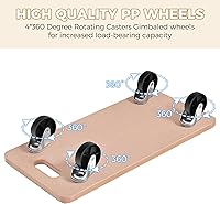 Vista 2 de ERGOMASTER Dolly móvil para muebles con 4 ruedas, rodante de madera resistente, soporta de forma segura 500 libras, transportador multifuncional