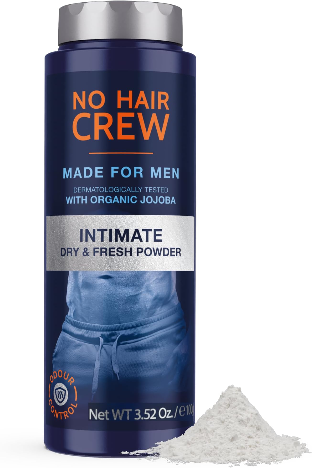 Intimate Dry & Fresh Body Powder for Men | Sweat Defense and Odor Control Deodorizer | 3.5 oz