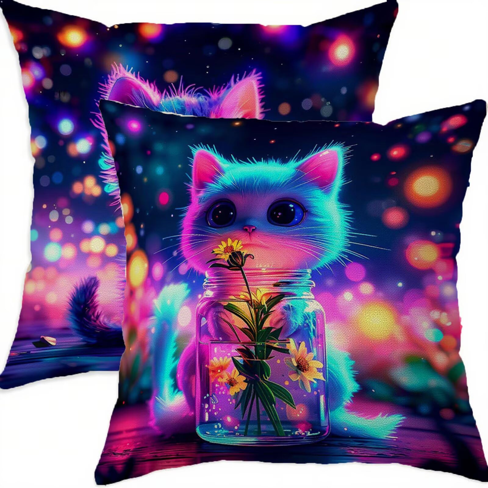 Housse coussin 65x65cm imperméable pour décorer le balcon ou le salon de jardin
