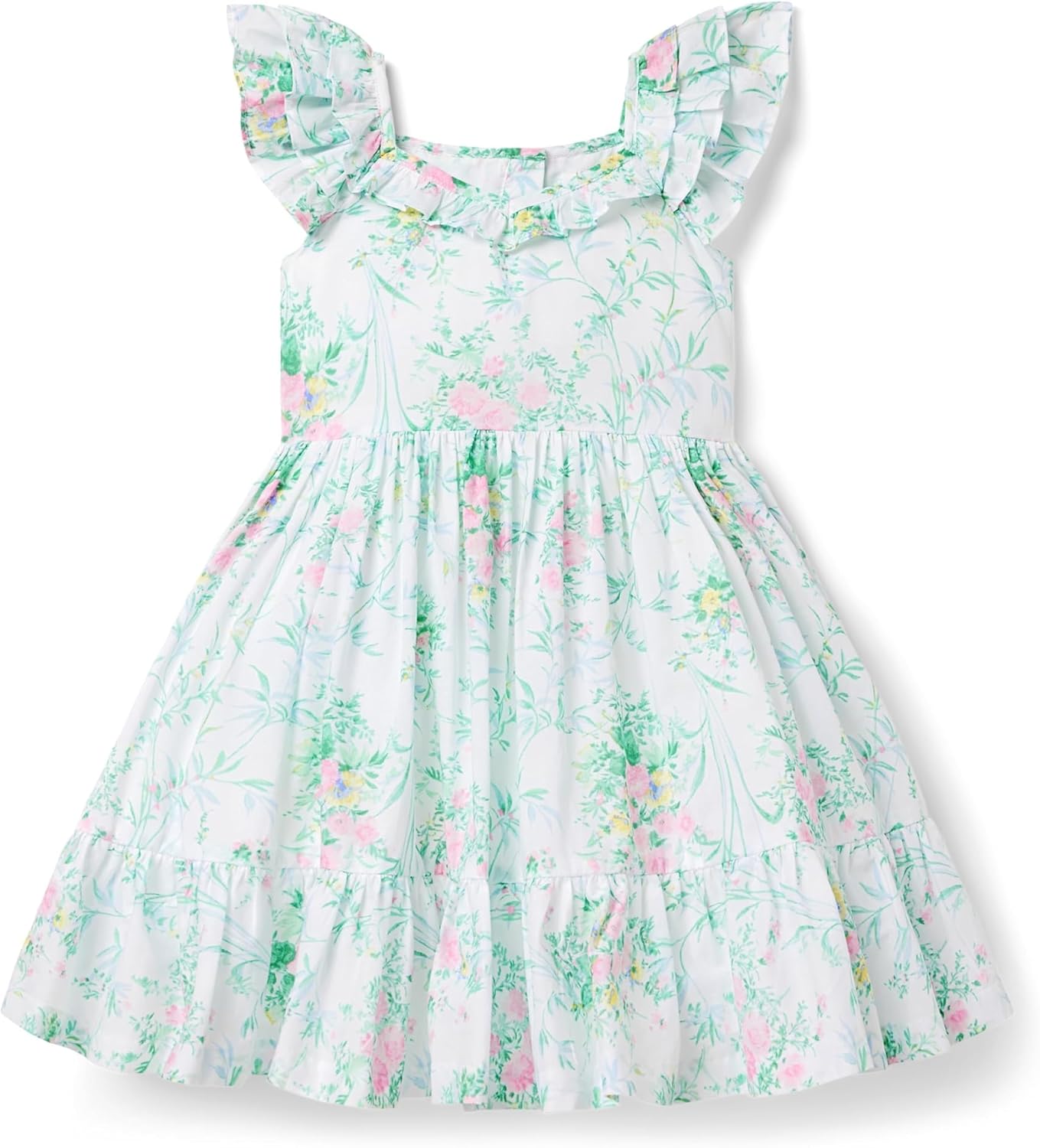 Janie and Jack Girls White Floral Dress (Toddler/Little Kids/Big Kids)