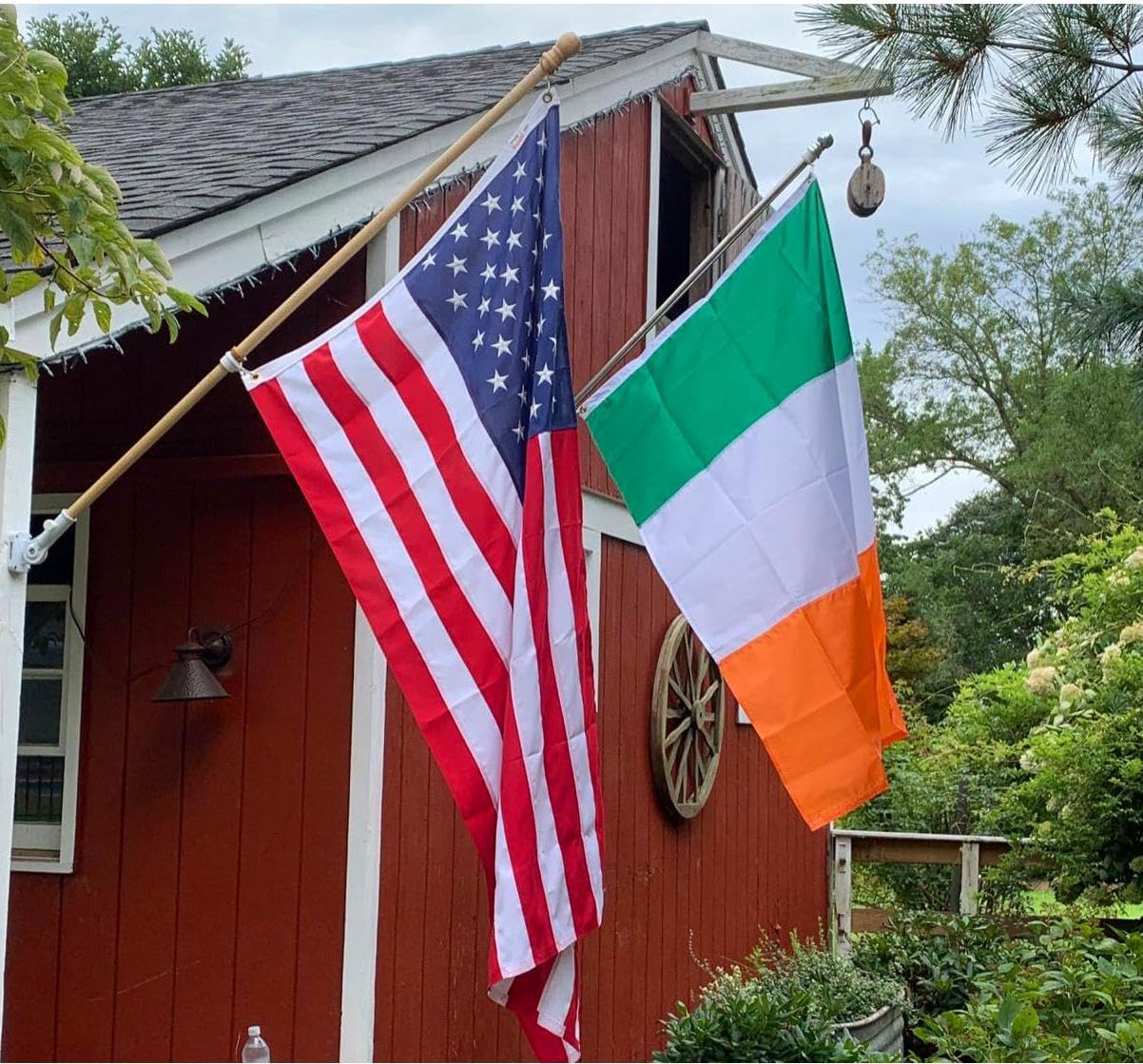 Ireland Flag 4x6 FT 100% Made in The USA-Heavy Duty Vibrant Colors Double Sided Irish National Flag with 2 Brass Grommets for Home/Company/Indoor Outdoor Decoration - Image 3