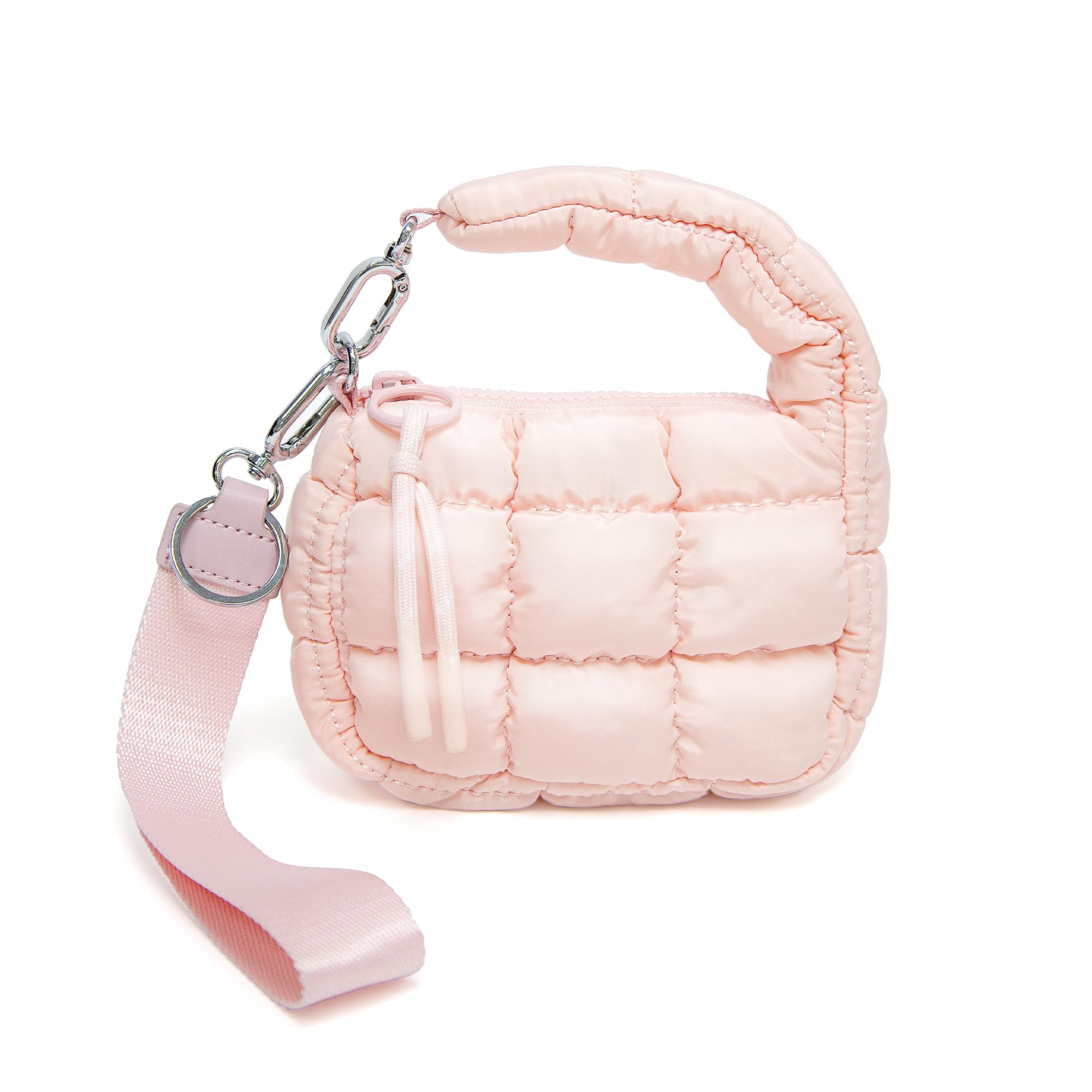 DOYOGI Mini Quilted Wristlet Bag for Women, Puffer Handbags,Evening Bags,Charm Lipstick Bag,Cute bag Charm for Gift | Charm Lipstick Bag, Cute bag