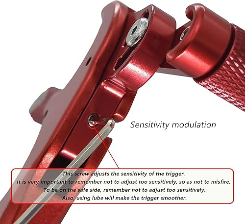 Miniatura 43 de Lanzador de ayuda de arco compuesto y cuerda de bucle D, ajustable puede girar 360° pulgar liberación arco ayuda aleación de aluminio, ayudas