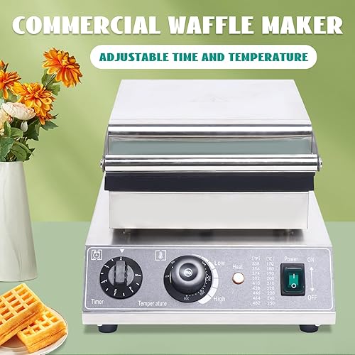 Miniatura 3 de Máquina eléctrica para hacer donas, máquina para hacer donas, panadería, 110 V, uso comercial, antiadherente, temperatura de 122 a 572 , gofres