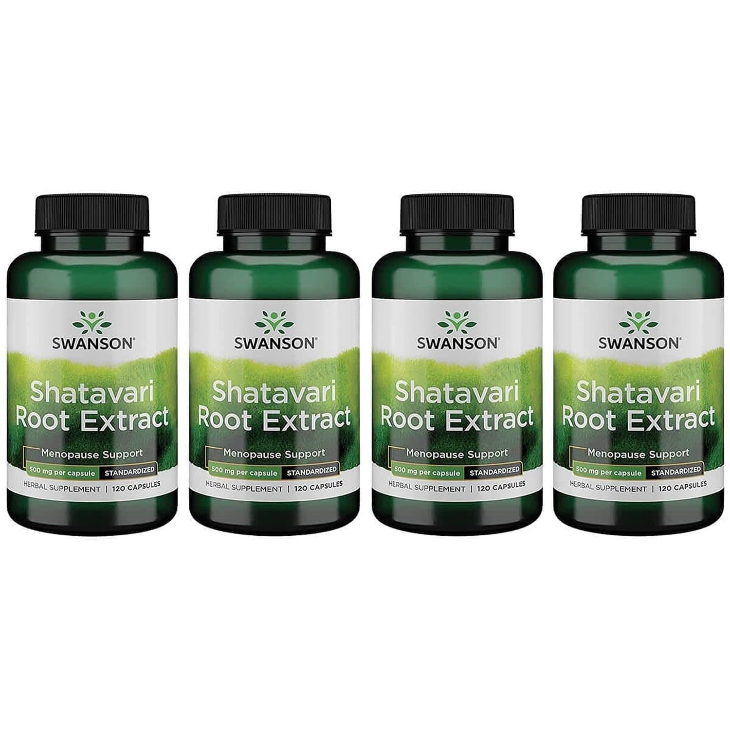 Swanson Shatavari Ayurvedic Female Rejuvenator 500 mg, 120 Capsules, 4 Pk 120 Count (Pack of 4)