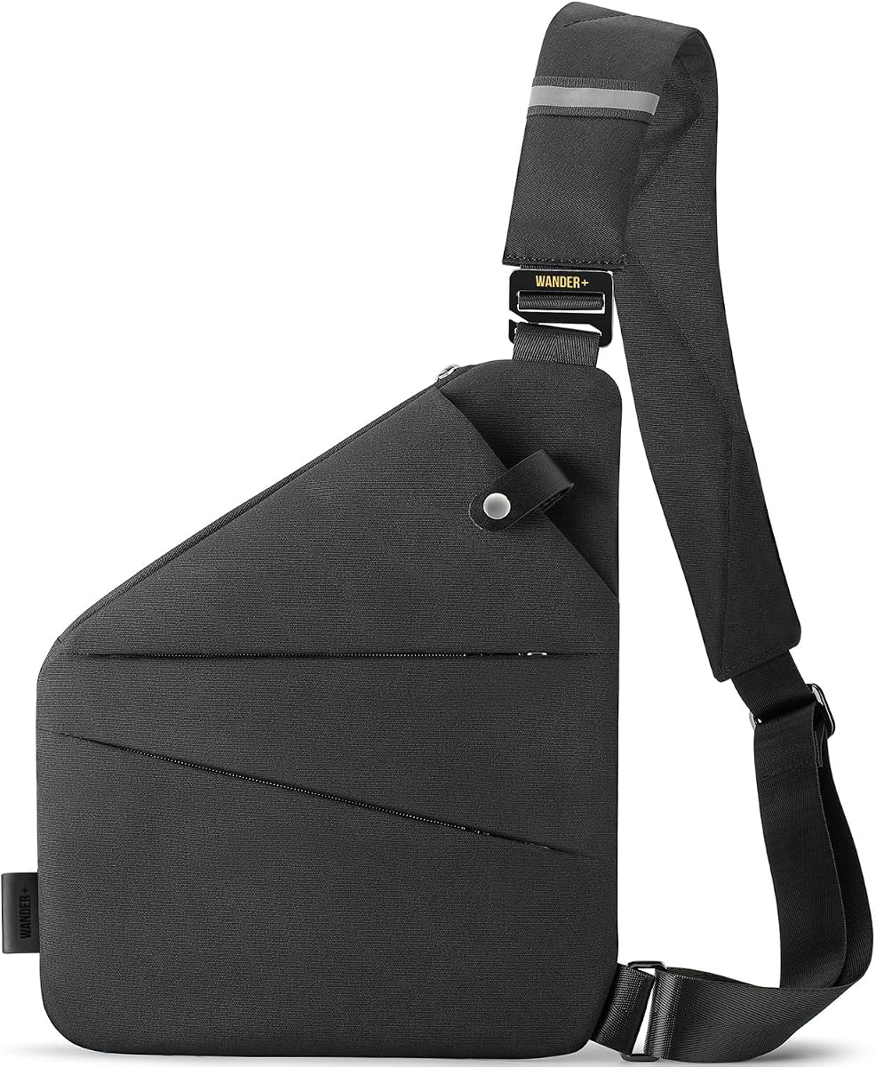PLUS® Anti Theft Crossbody Travel Bag for Women Men, Multi-Pocket Crossbody Bag, Slim Sling Bag