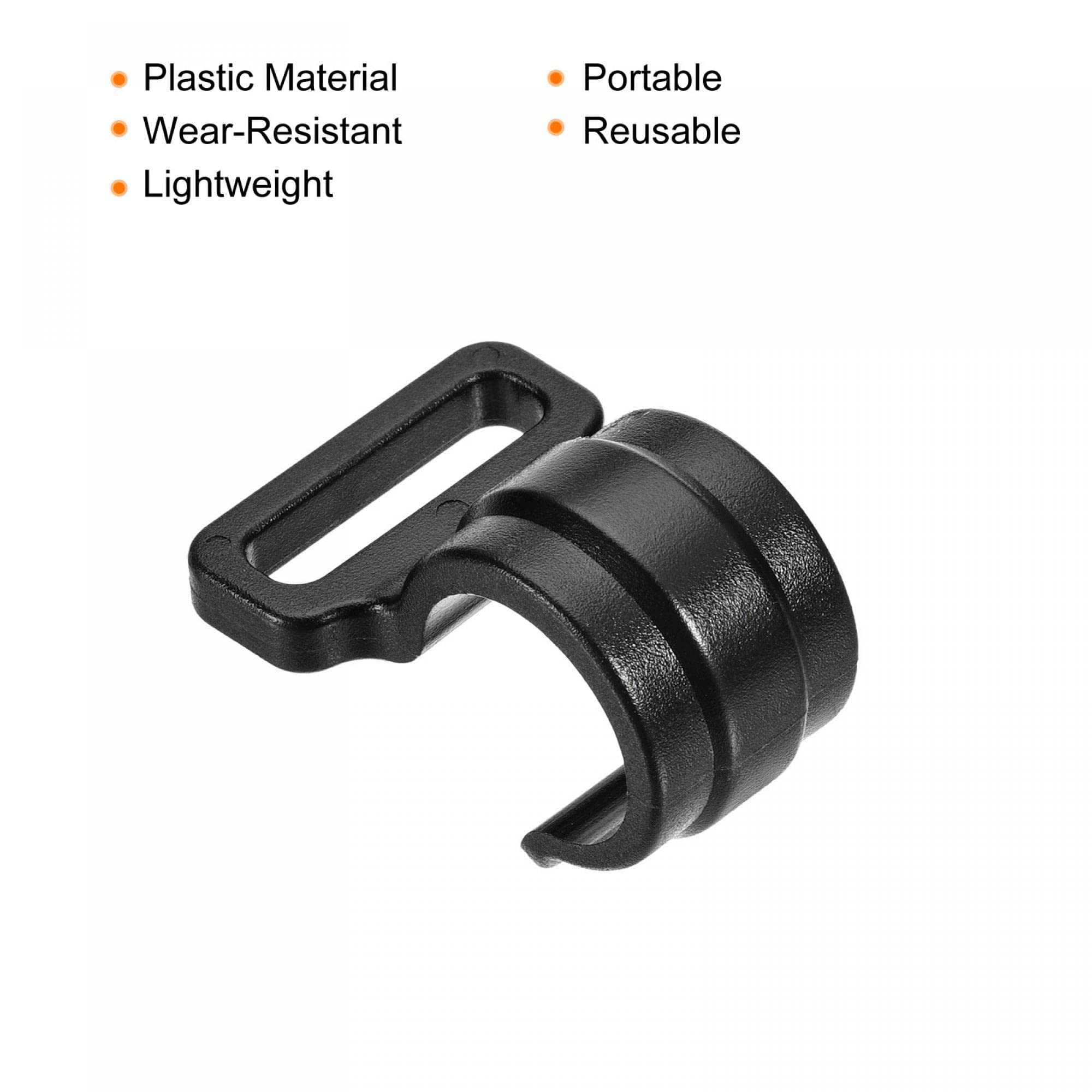 Clip Per Asta Da Tenda A Forma Di C – 5 Pezzi In Plastica Nera Diametro 15,5 Mm Per Campeggio E Teloni - copertina