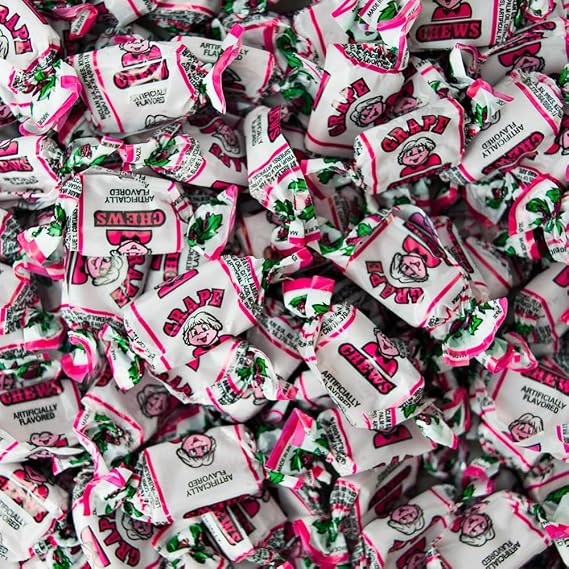 Grape Flavored Fruit Chews, 2 Pounds Bulk