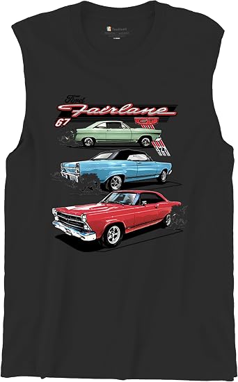 1967 Ford Fairlane GT Mens T-Shirt Classic American Muscle Car Vintage Collector 60s Retro FoMoCo V8 Licensed Mens Tee