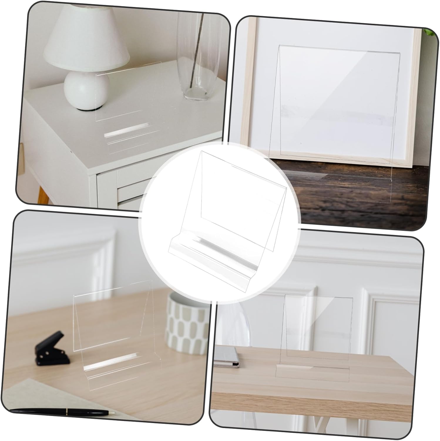 Mobestech Clear Acrylic Scarf Display Stand Scarf Holder Organizer for Women Lightweight for Storing and Showcasing Scarves Jewelry Accessories