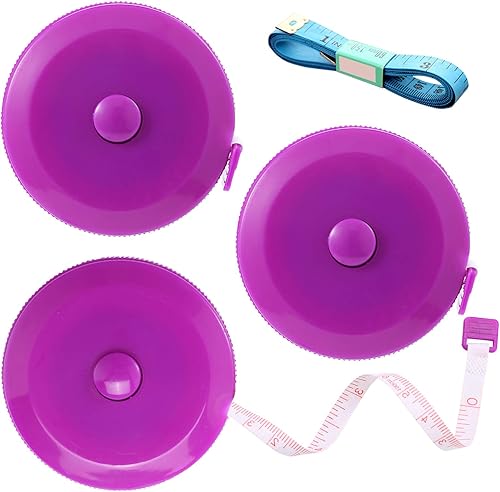 Miniatura 10 de Cinta métrica métrica para el cuerpo, cinta métrica suave retráctil de 60 pulgadas, pequeña regla de cinta de tela de costura para cintura de tela