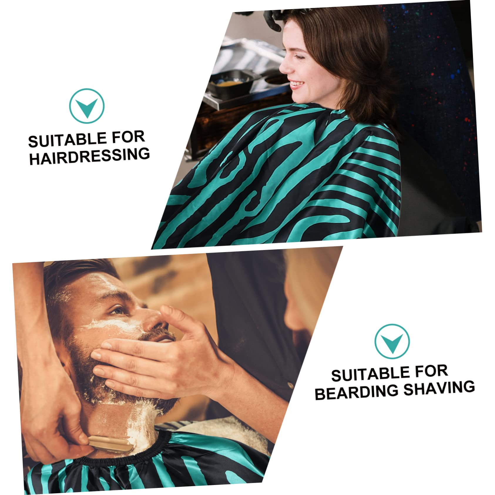 Healvian Cape de Coiffure Imperméable en Satin Vert à Col Réglable | Respirant, Garde les Vêtements Propres et Secs, Finition Élégante pour Salon