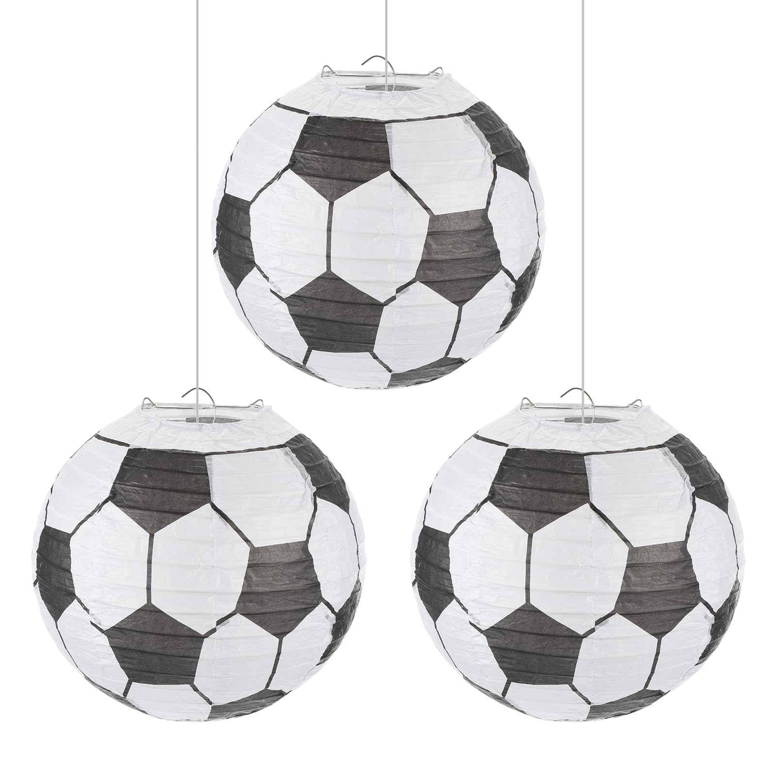 MECCANIXITY Soccer Paper Lanterns, 12