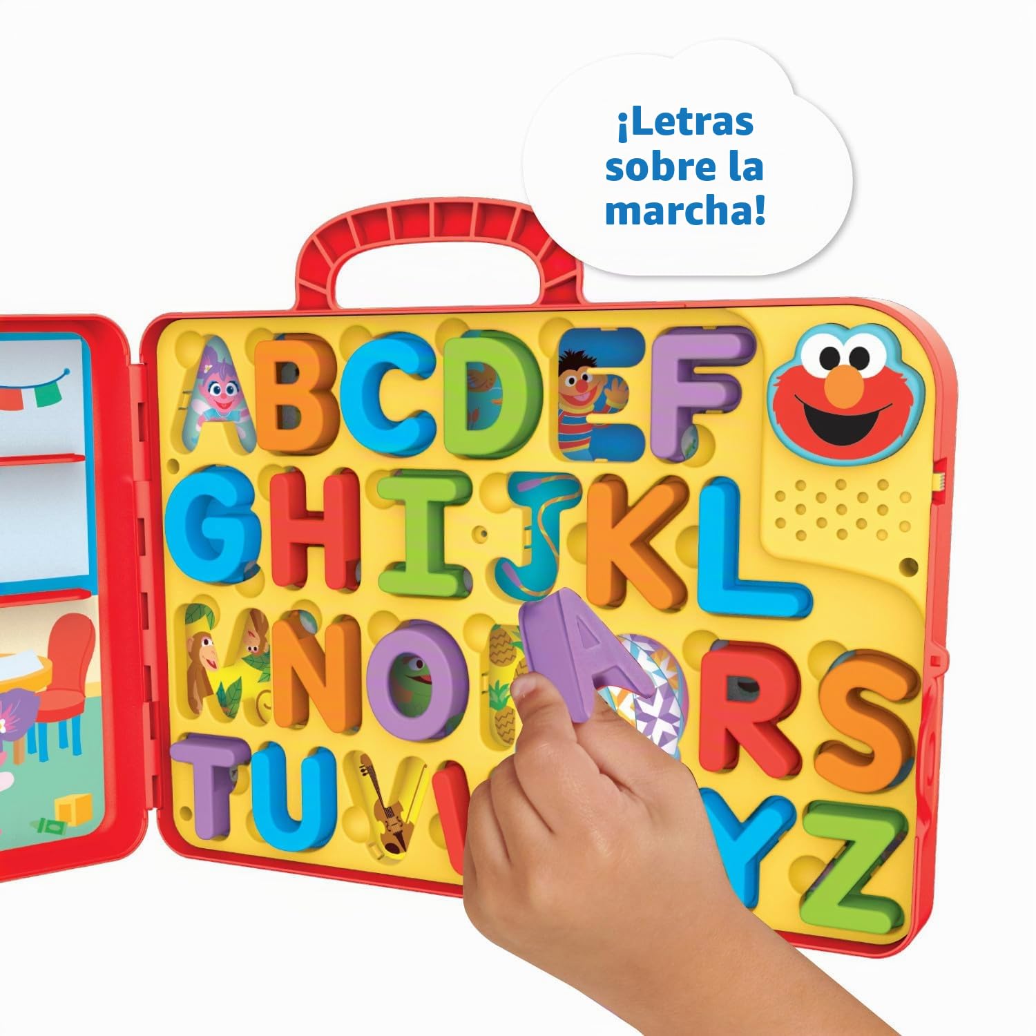 Sesame Street 57588 Elmo's Letters Bus - Tablero de Actividades para Aprendizaje y educación Preescolar, Multicolor, Mediano