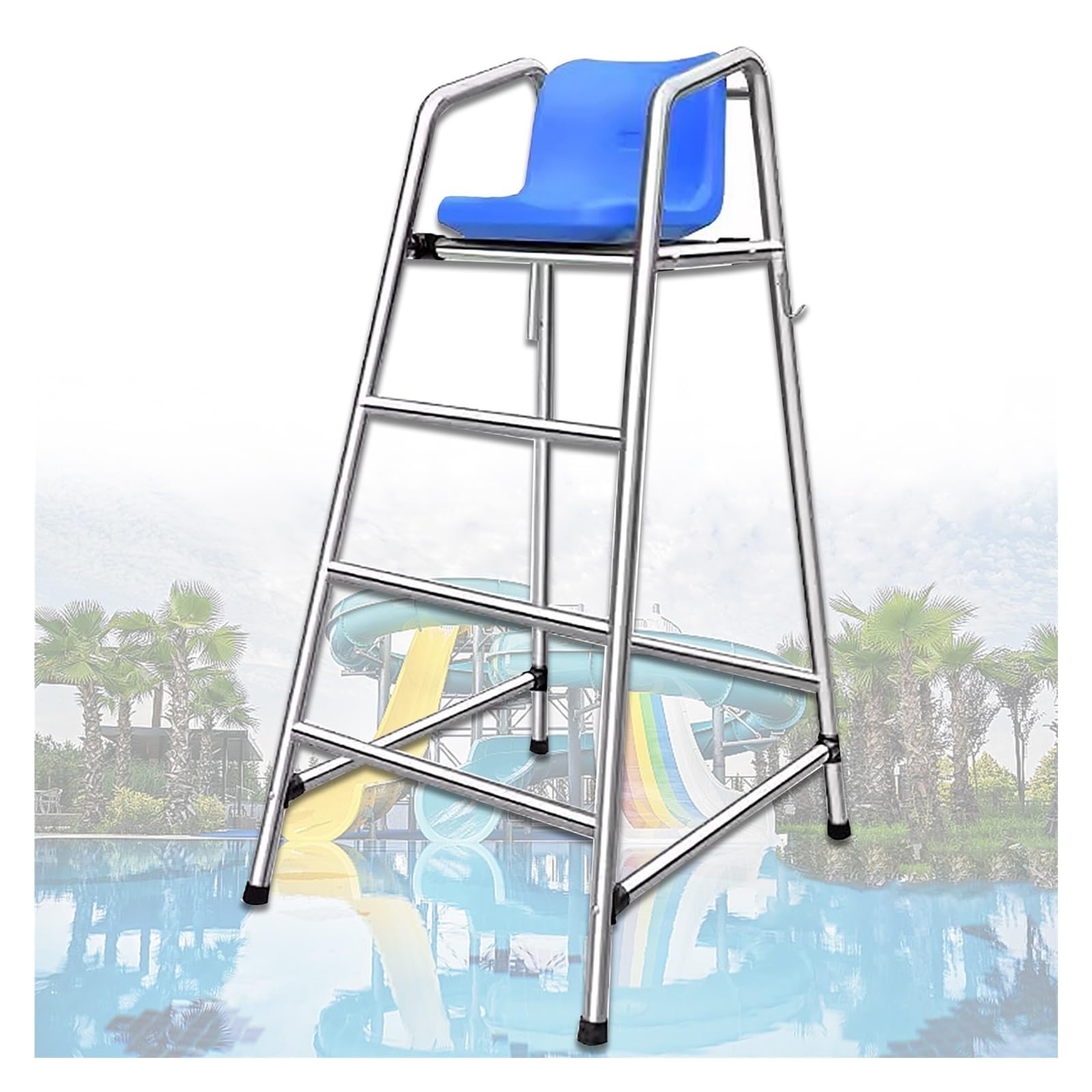 Genérico Escaleras para Piscinas Silla de Salvavidas Acero Inoxidable Observación de socorristas Playa Piscinas Cancha de Tenis Árbitro Socorristas Altos, Sillas de socorristas Altas Silla de socorri