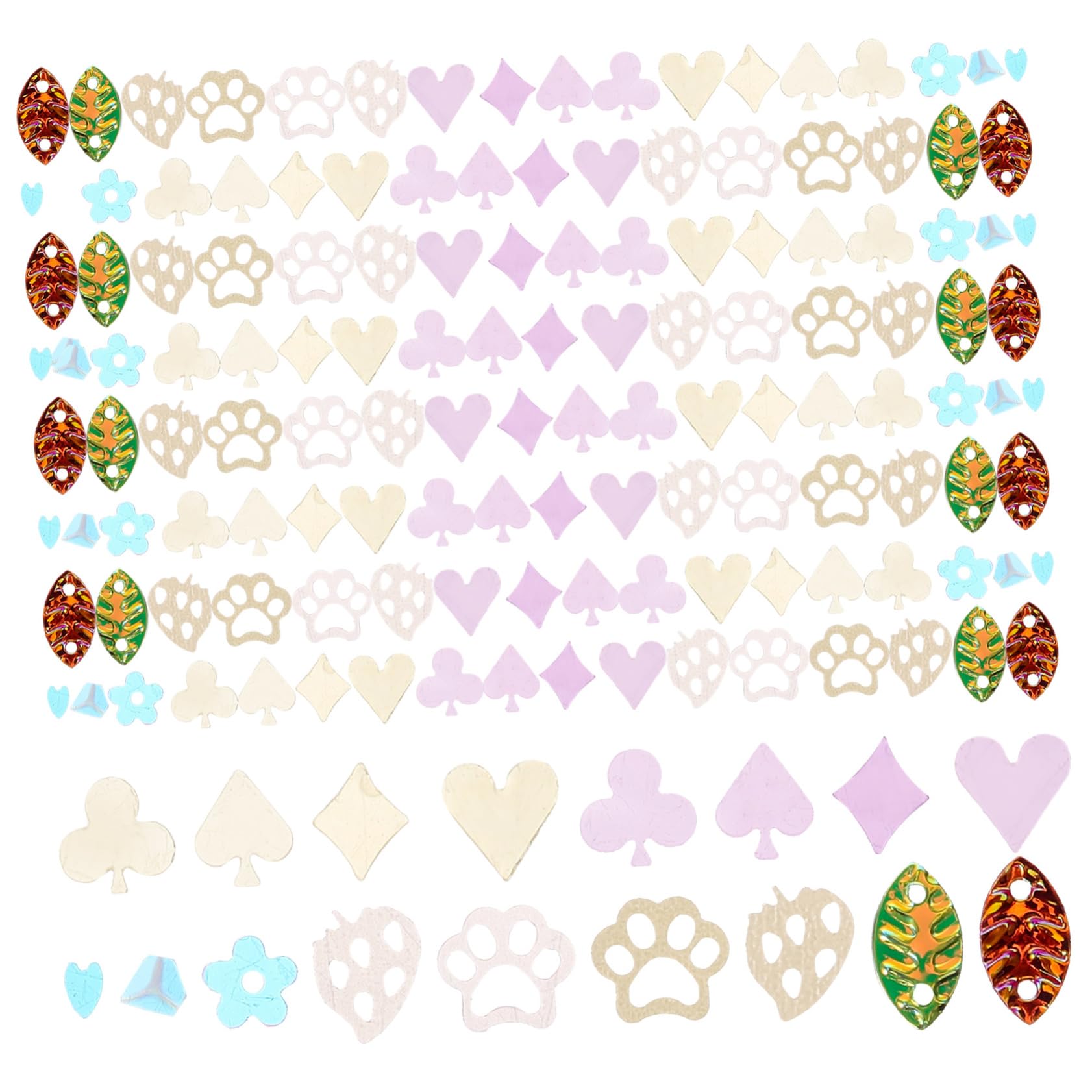 SHERCHPRY Sturdy PVC Sequins Nail Sparkles for Nail Art Iridescent Gel Polish Glitters