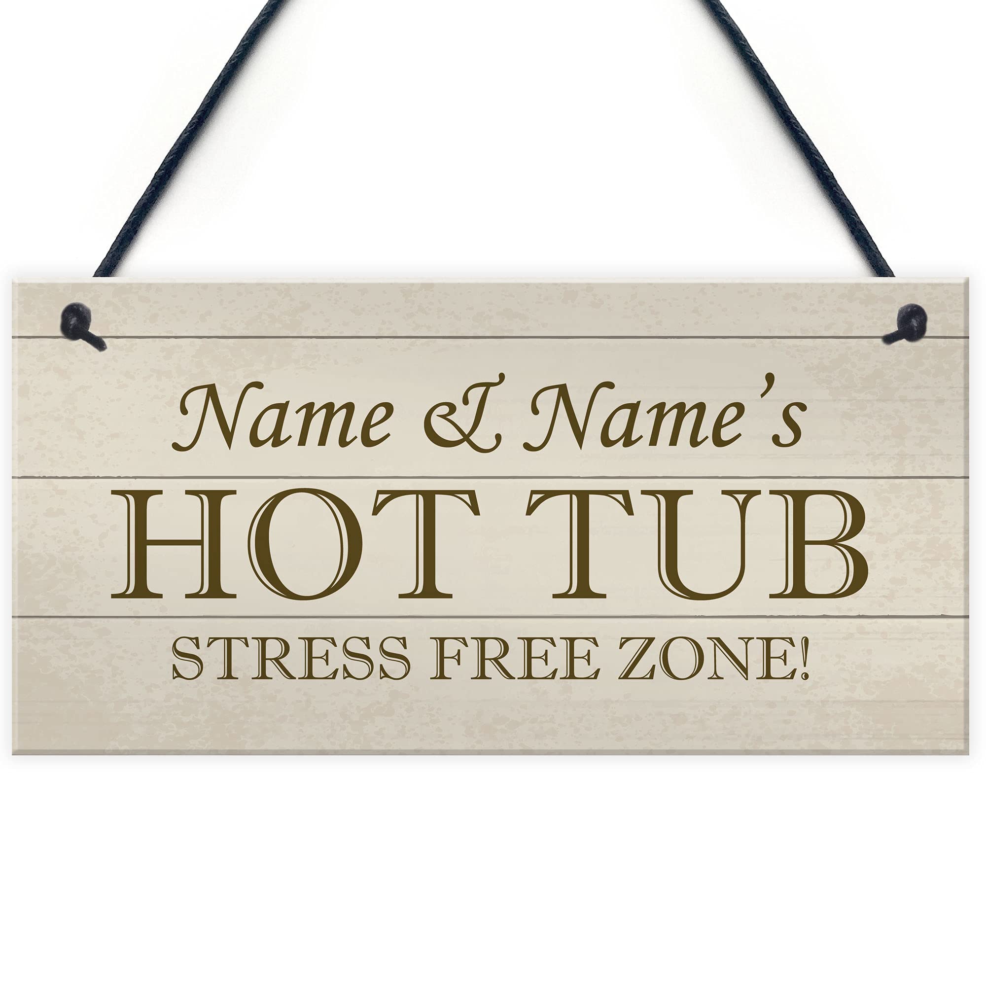 Hot Tub Sign PERSONALISED Any Name Summerhouse Garden Shed Decor