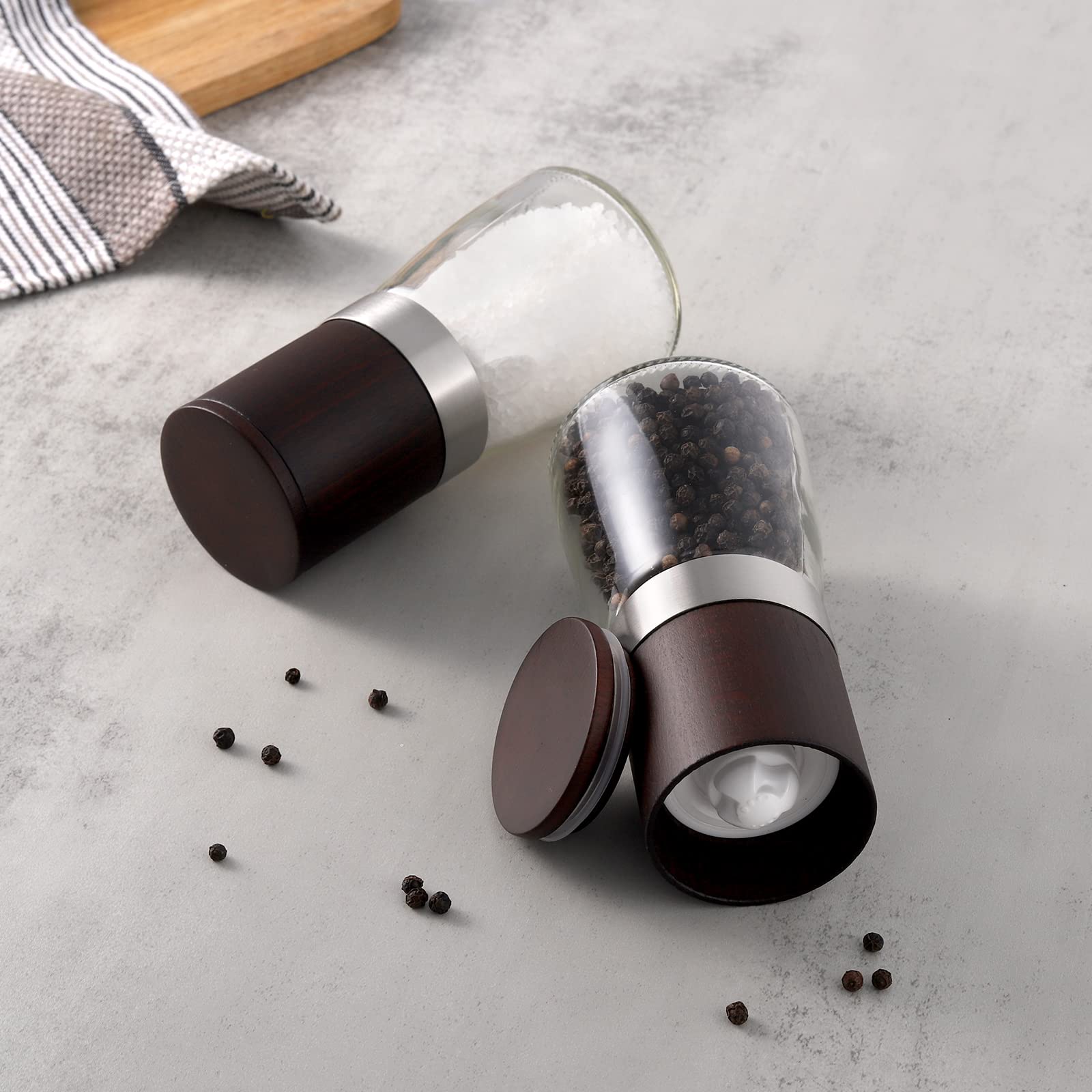 Salz Und Pfefferühle 2er Set Aus Holz - Pfeffer Un Produktbild-Vorschau 5