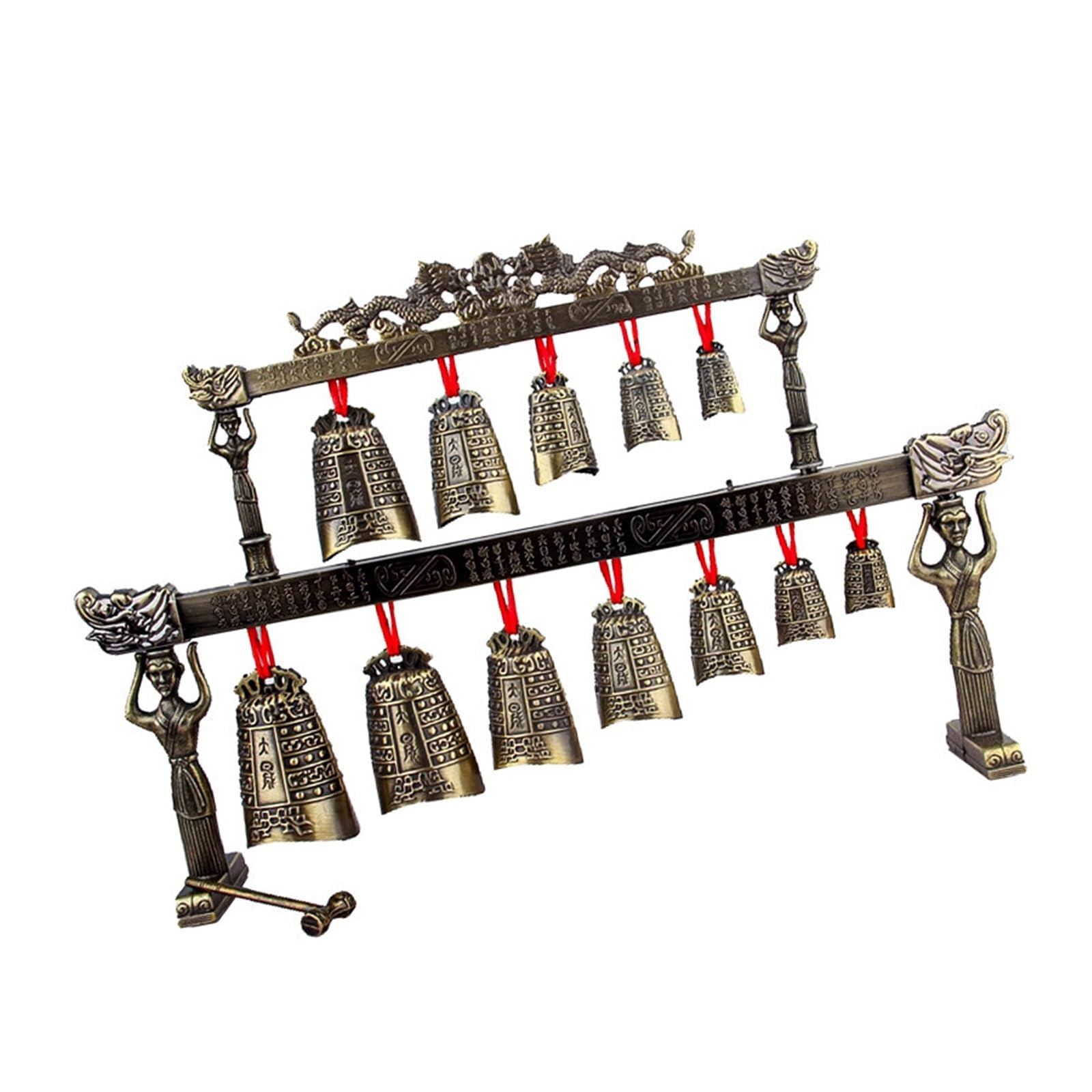 ZXFJYUIP Antique Style Chime Bells Musical Instrument Ornament Model For Living Room Decoration(2)
