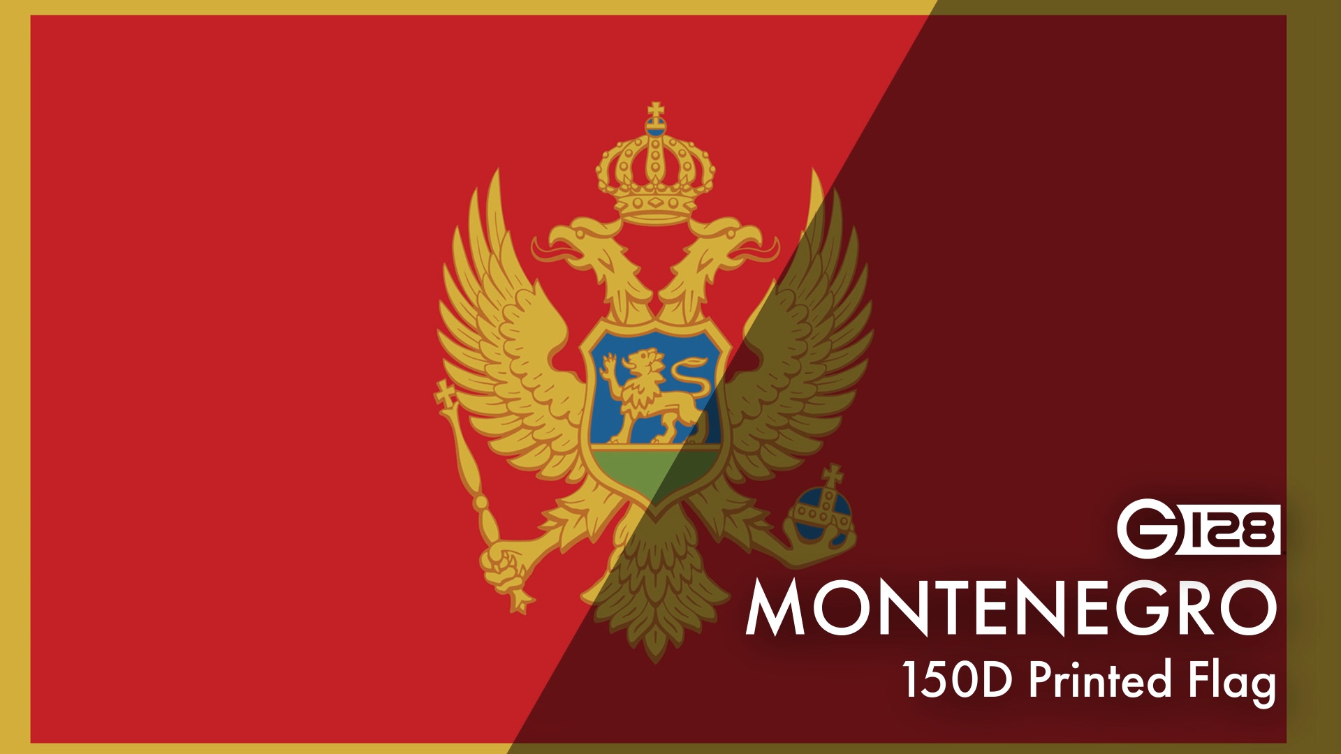 Akachafactory Patch écusson Brodé Drapeau Montenegro Montenegrin Thermocollant Backpack