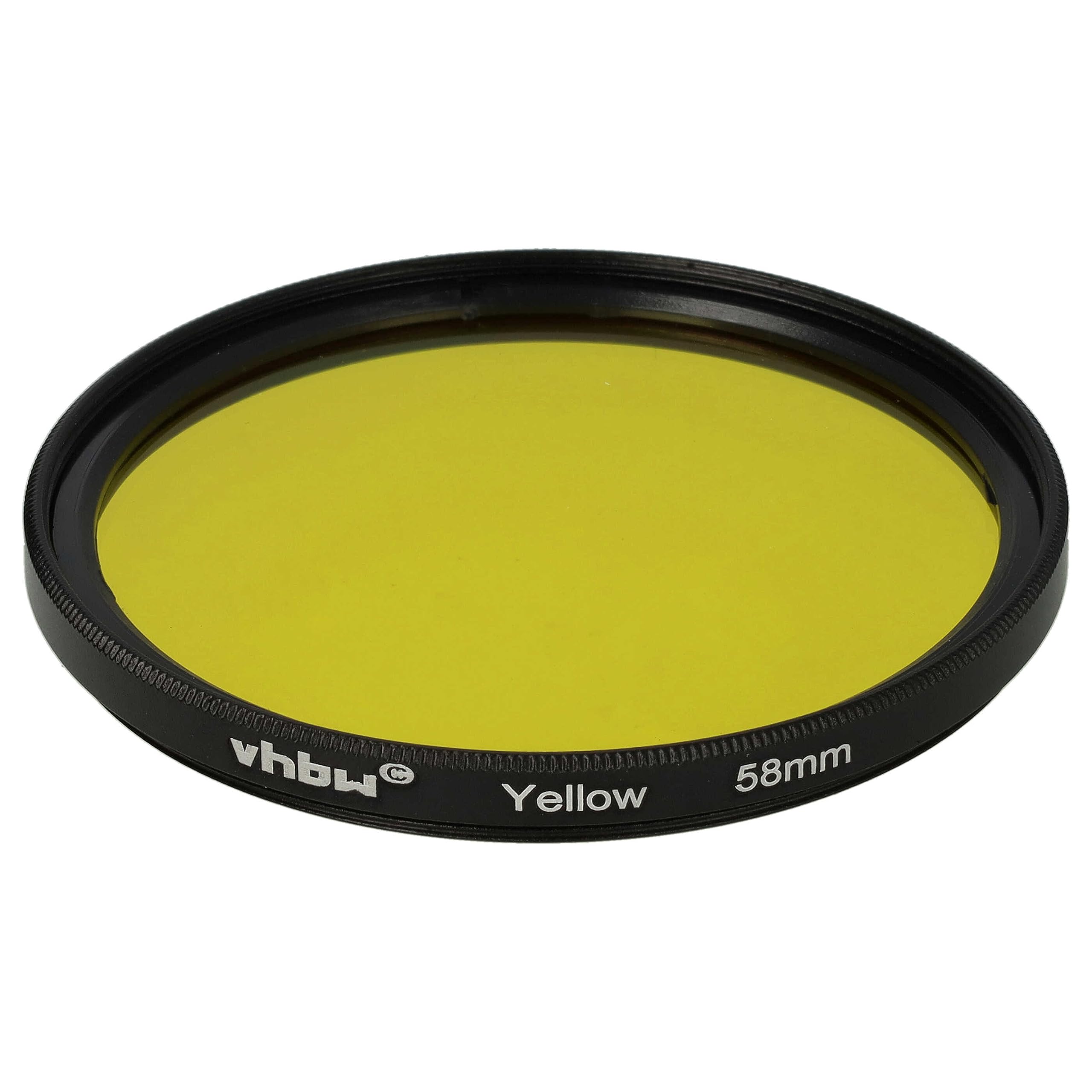 vhbw Universal Farbfilter gelb für Kamera Objektive mit 58mm Filtergewinde - Gelbfilter