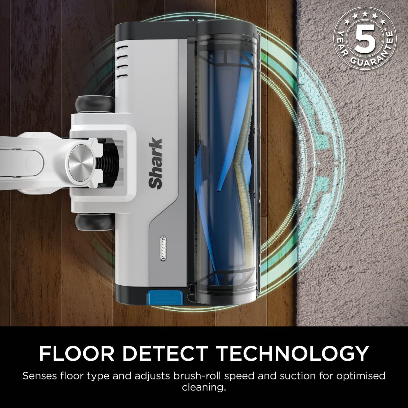 Shark PowerPro Pet Cordless Stick Vacuum Cleaner, Lightweight, Floor Detect Technology, Anti-Hair Wrap Technology, Anti-Allergen Complete Seal, Flexible, Handheld mode, Java Metallic, IZ380UKT