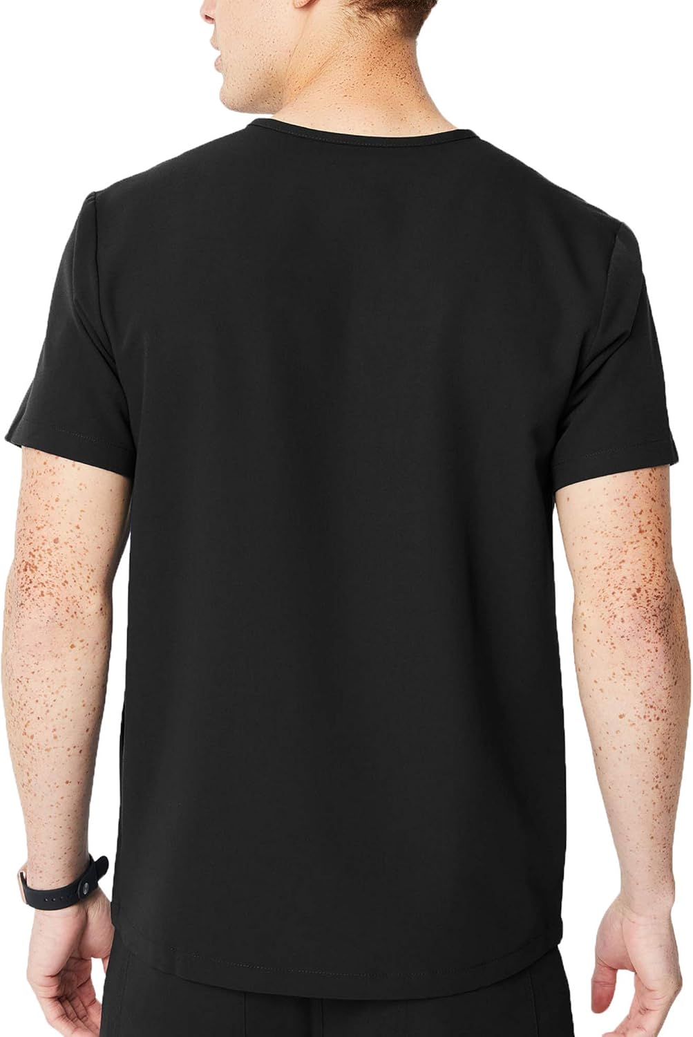 FIGS Chisec Scrub Top for Men – 3 Pockets, Tailored Fit, Squared V-Neck, 4-Way Stretch, Moisture-Wicking – Black, XX-Large - Image 5