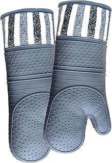 RED Heat Resistant Silicone Oven Mitts