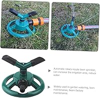 Vista 4 de Wakauto Automatic Rotating Lawn Sprinkler Spray Mode Garden Watering Tool with Stable Base for Vegetable and Above Ground Irrigation