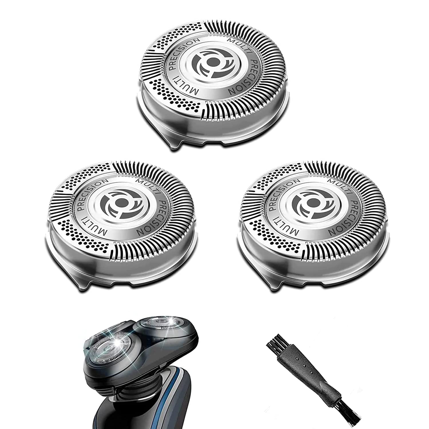 SH50/52 Replacement Heads for Philips Norelco Shavers Series 5000,Upgrade OEM SH50 MultiPrecision Blades Head,AquaTouch (ATxxx), PowerTouch (PT8xx, PT7xx), 3 pack