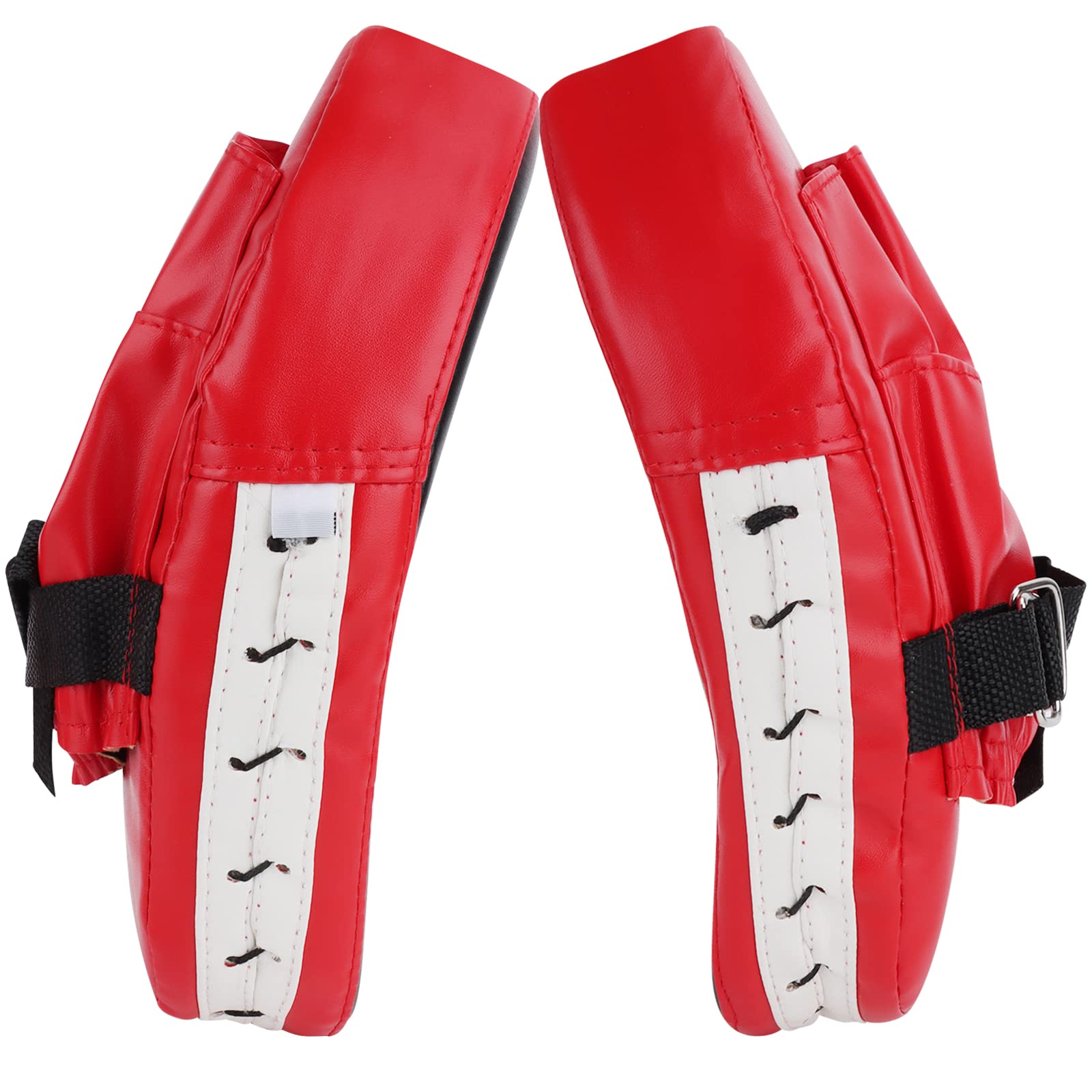 Box Handschuhe aus echtem Leder, Boxen Schlaghandschuhe Boxpolster,Strike Kick Shield Gebogene Fokus-Pads, Fokushandschuhe, PU-Leder, Box-Pads
