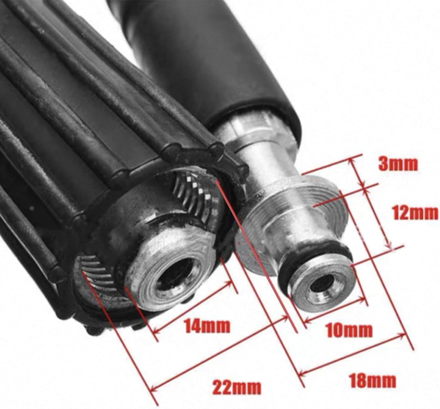 KIMISS Car Washer Hose,Black High Pressure Washer Hose Tube Water Pipe Cleaning Fit for K2 K3 K4 K5 (8M)