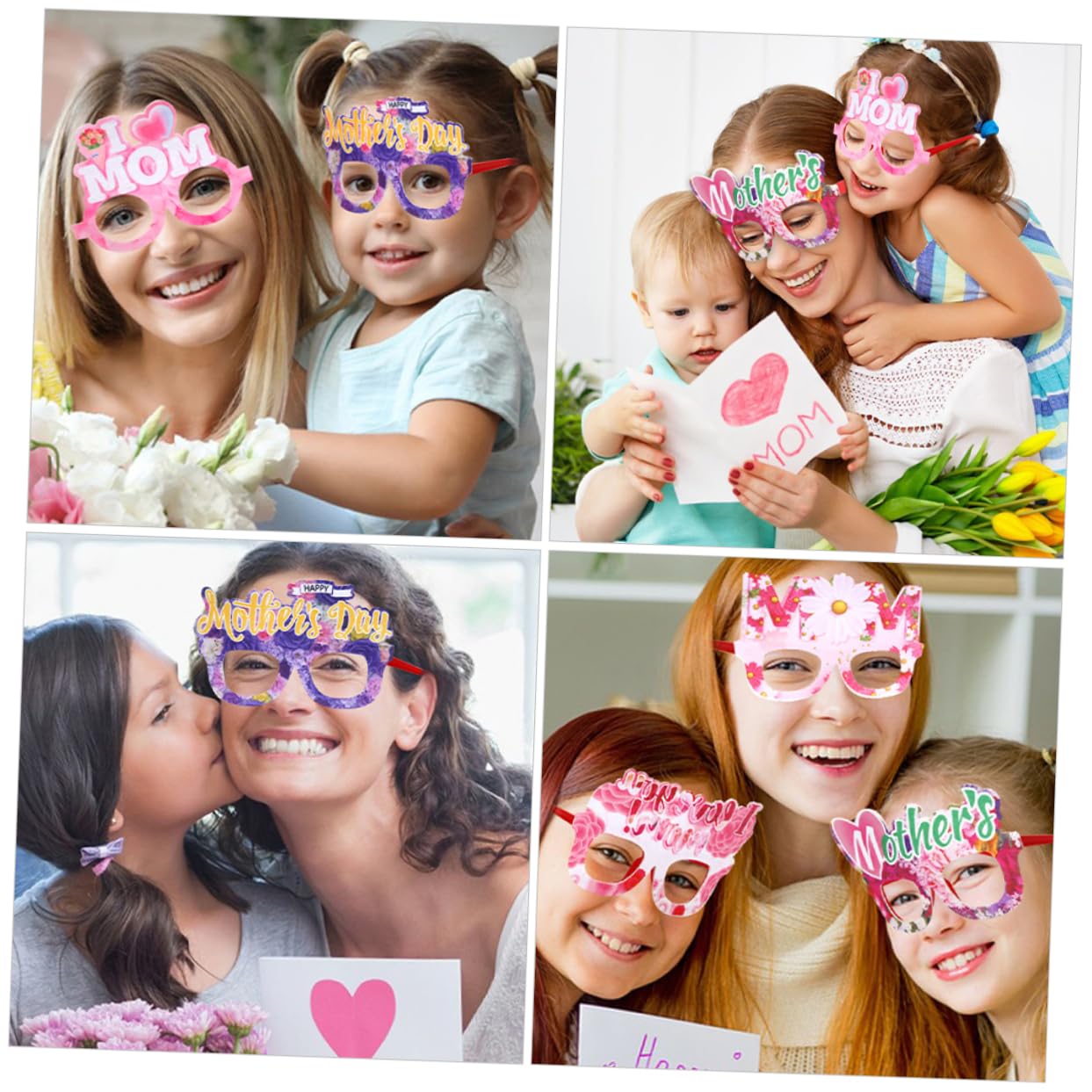 Ipetboom Montature Per Occhiali Per La Festa Della Divertente Madre Freddo Decorativo Madri Adulti Occhiali Da Festa Rosa Stand Cocktail Di Moda Foto Prop Provato