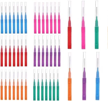 48 PCS Interdental Brushes   Portable Tooth Cleaning Tools for Effectively Cleaning Gaps Between Teeth, Easy to Use, Multi-Color Set for Home, Travel, and Daily Oral CareMulti-Color