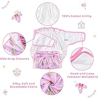 Vista 2 de Littleforbig Funda para pañales Omutsu con cinta para adultos, lavable, ajustable, reutilizable, impermeable, diseño de circo pastel Usagi