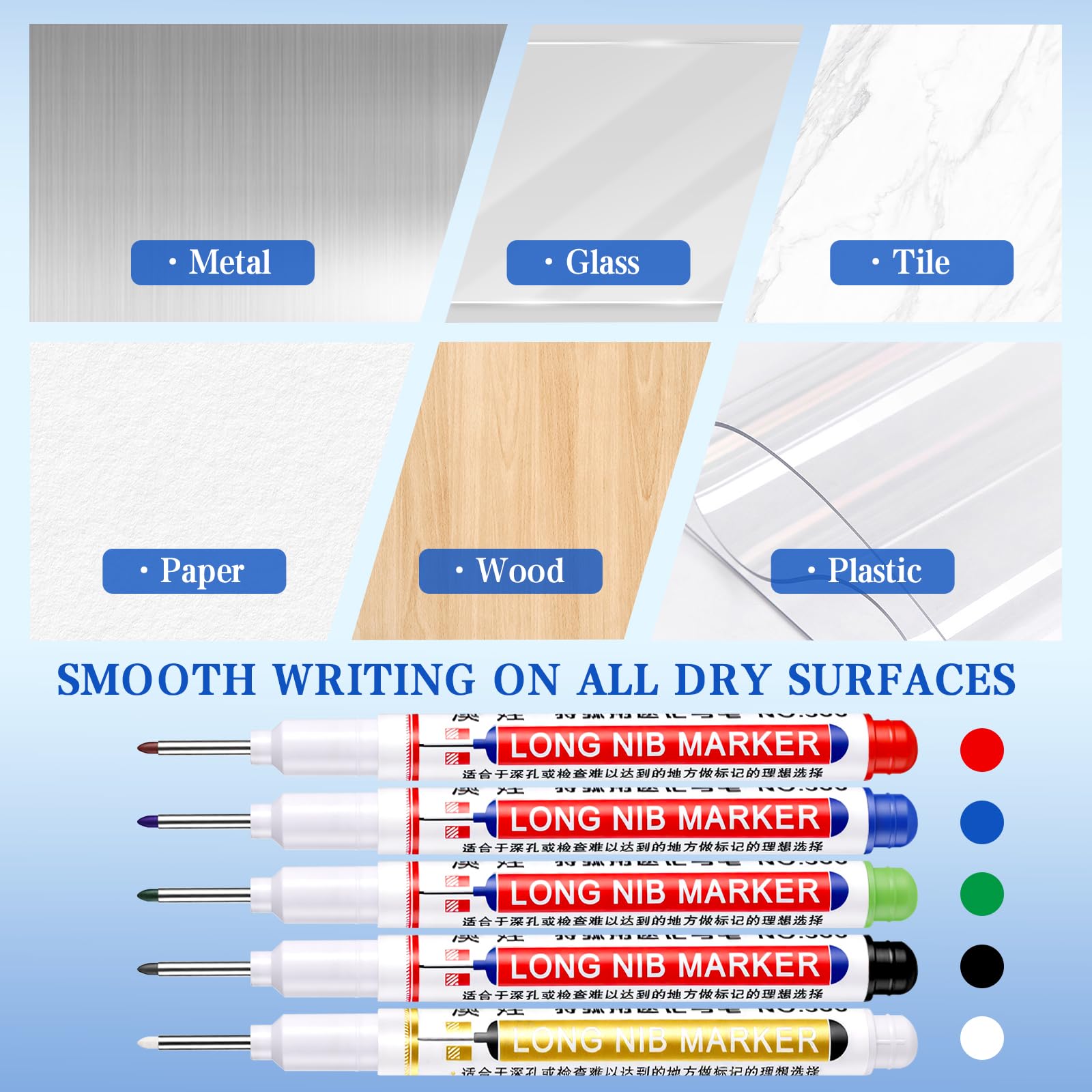 Long Nib Markers - 100 Pack for Deep Marking -4