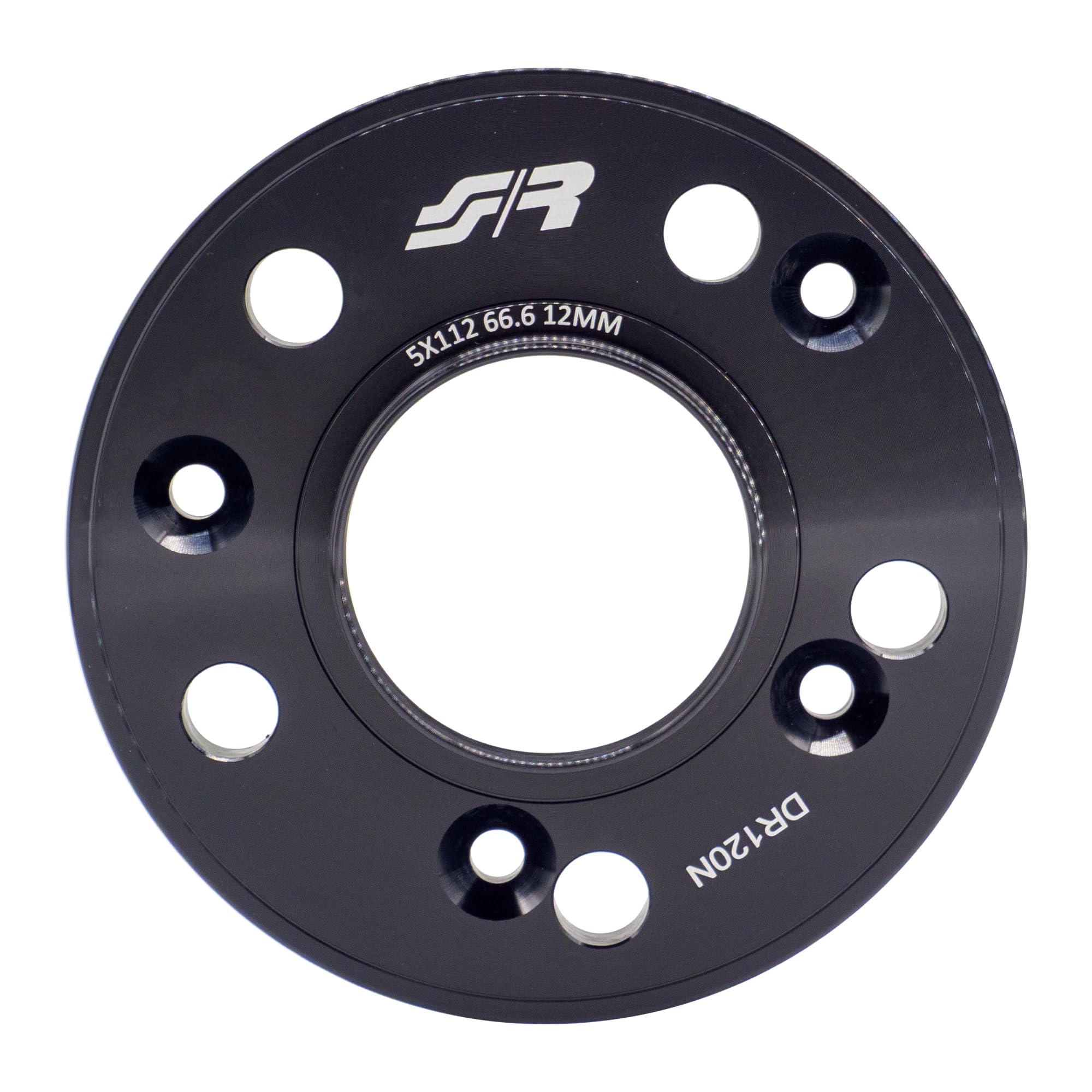 Simoni Racing DR120N/B10N Kit 2 distanziali in Alluminio Nero 12 mm 5x112 Centraggio 66,6