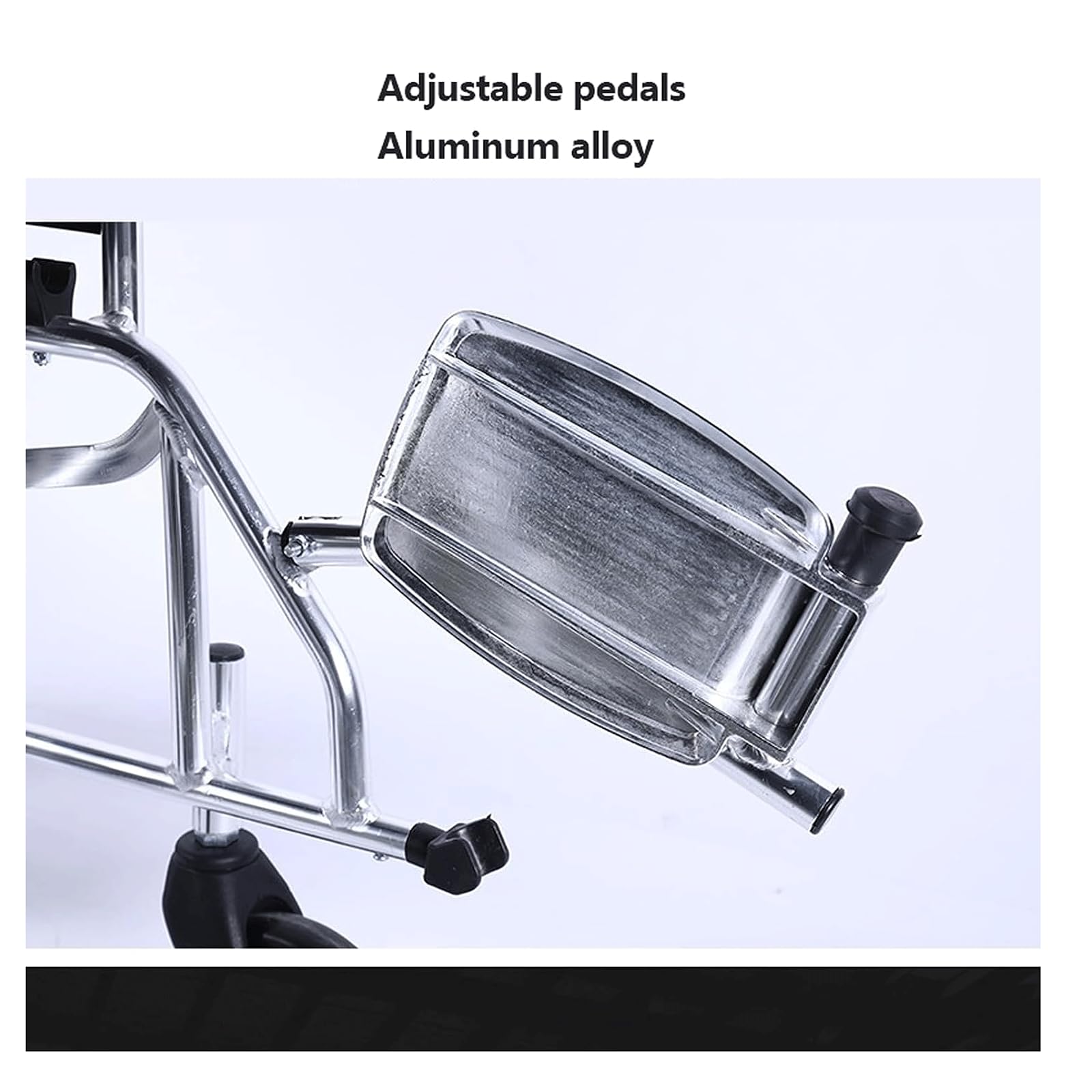 BKEKM Silla de Ruedas Sillas de Ruedas de Transporte Silla de Ruedas Manual Ligera Silla de Ruedas de aleación de Aluminio con Carga de Pedal Ajustable 100 kg / 220 LB Cómodo