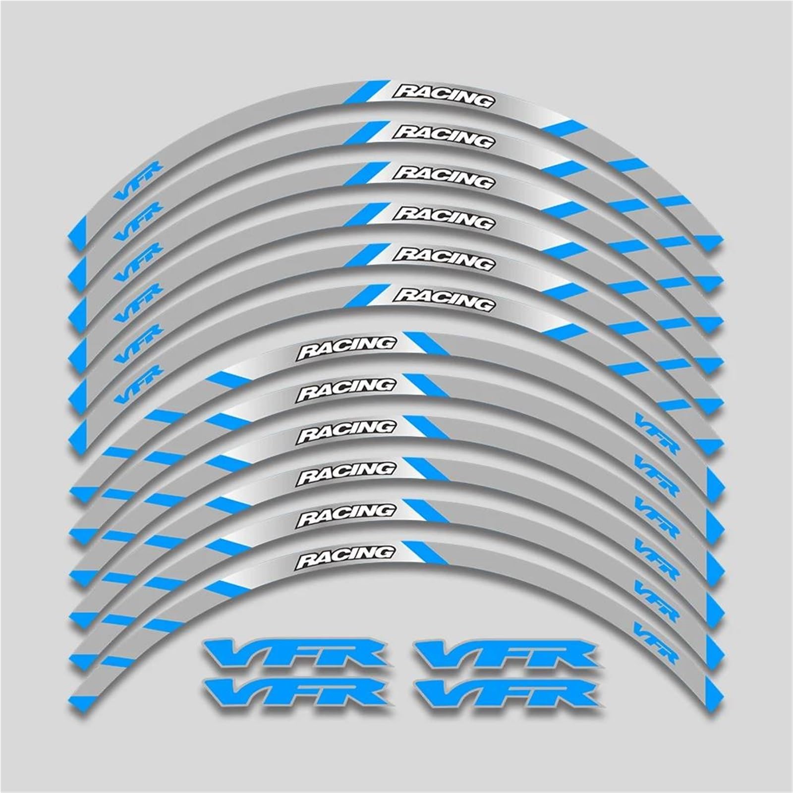 Motorcycle Wheels Hub Stickers Rim Reflective Stripe for VFR750 VFR800 VFR1200 VFR1200F VFR 750 800 1200 1200F(Color12)
