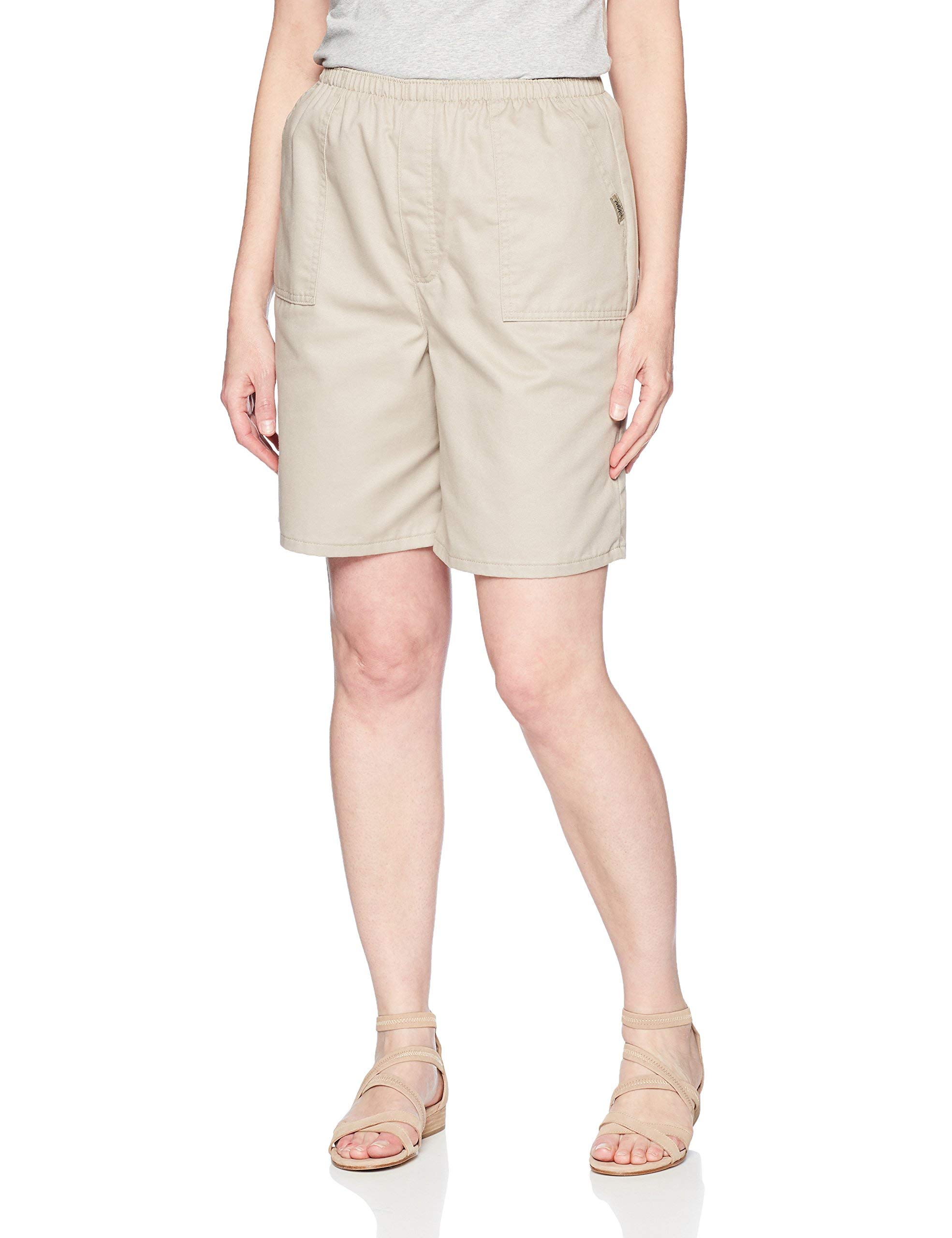 Chic Classic Collection womens Cotton Pull-On Elastic Waist Utility Pocket Bermuda Short Casual Shorts