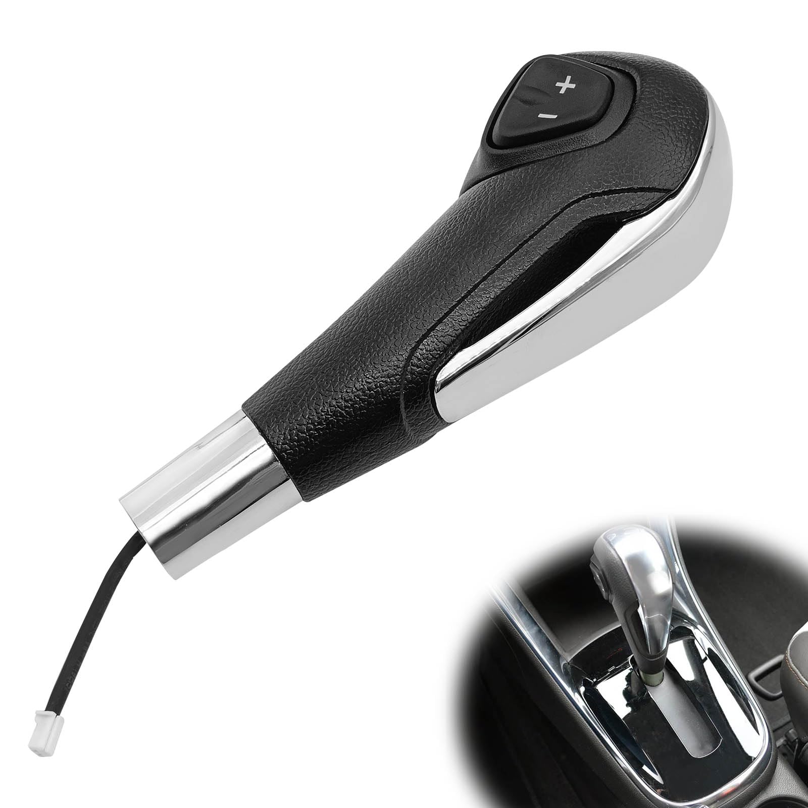 Automatic Transmission Gear Shift Knob Handle Replace# 95179700 42539376 Compatible with 2012-2017 Chevy Sonic, 2012-2017 Chevy Trax, Chrome Silver