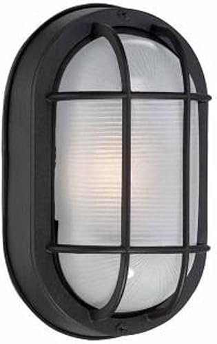 Hampton Bay Linterna de pared LED negra para exteriores