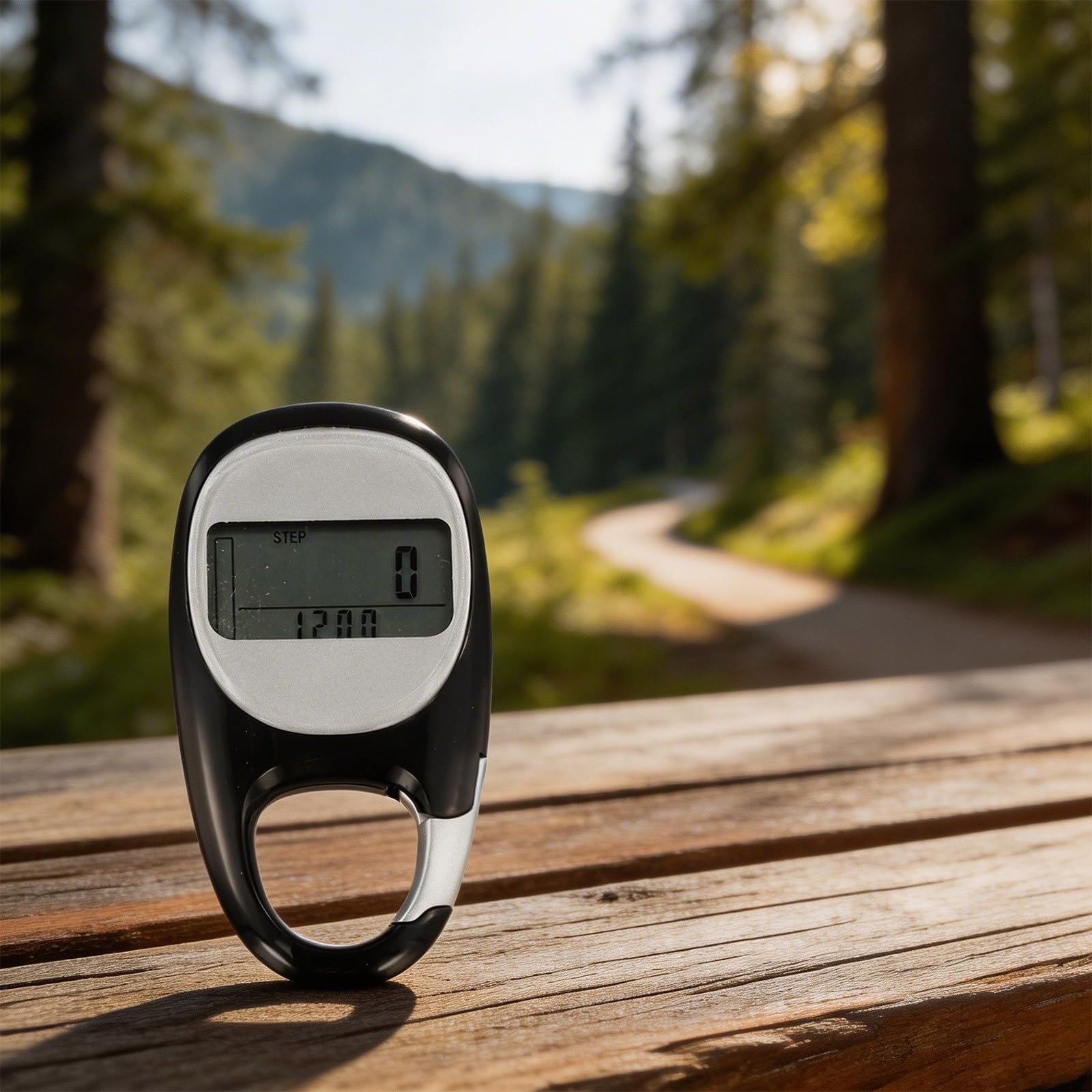 Compteur de pas numérique compact avec capteur 3D, écran LCD transparent, podomètre pour jogging, randonnée, clip ceinture ou sangle de cou (noir)