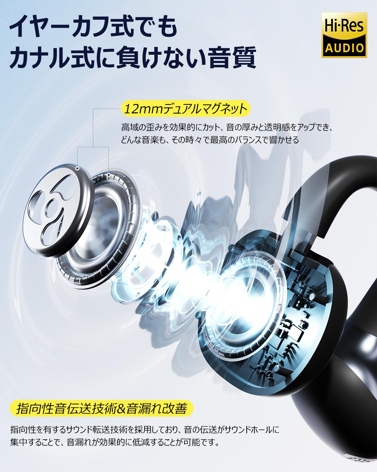 Amazon.co.jp: 【VANBOKEE】 H15 イヤーカフ型 イヤホン Bluetooth