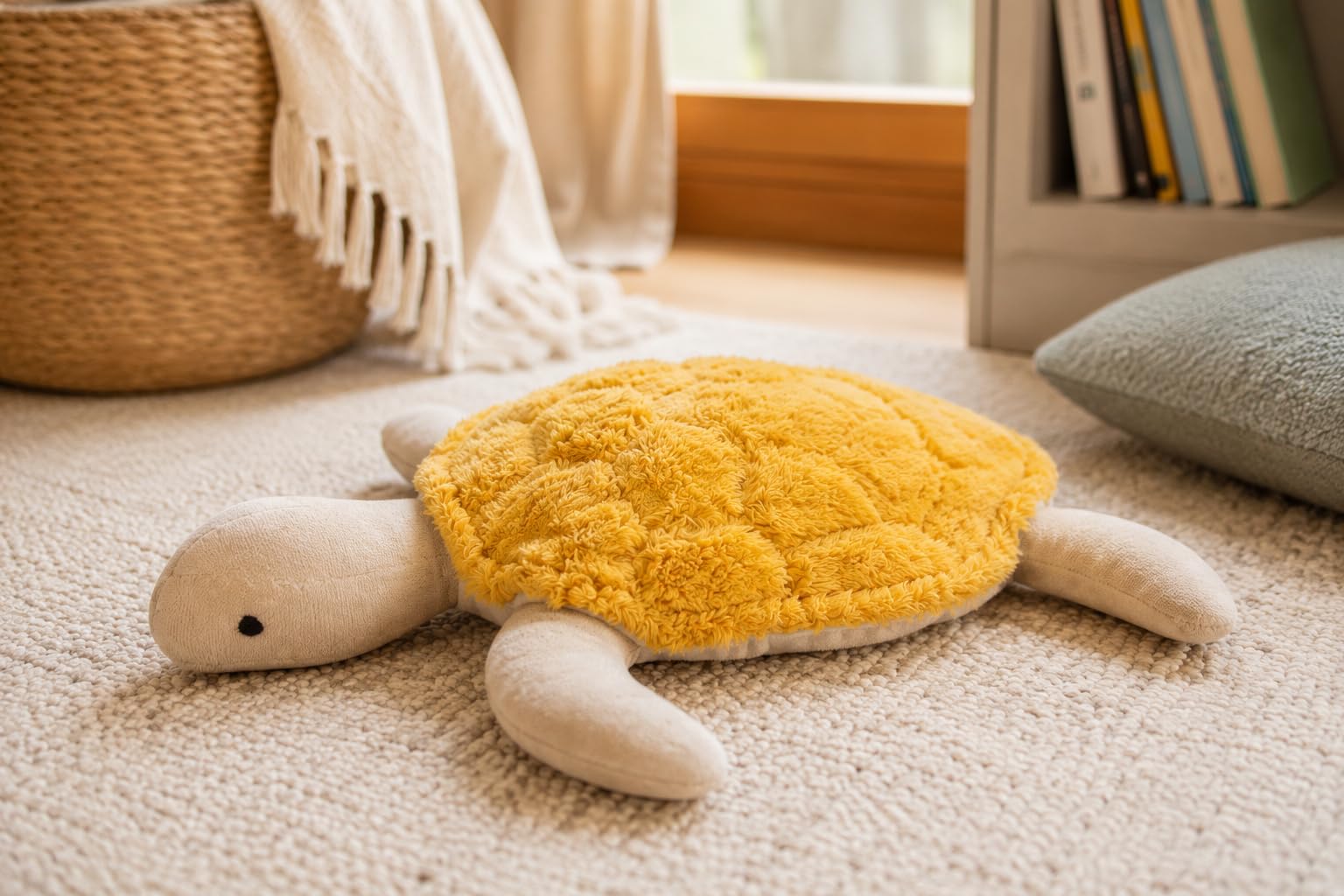 Senger Naturwelt Kleine Kuscheltier-Schildkröte, Tannengrün I Kuscheliger Begleiter, geeignet ab 3 Monaten I GOTS-zertifiziertes Plüschtier mit herausnehmbarem Wärmekissen zum Erhitzen oder Kühlen
