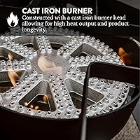 Vista 5 de GasOne - Quemador de propano de 200K BTU - Estufa de propano de alta resistencia - Quemador para exteriores con regulador ajustable de 0-20 psi